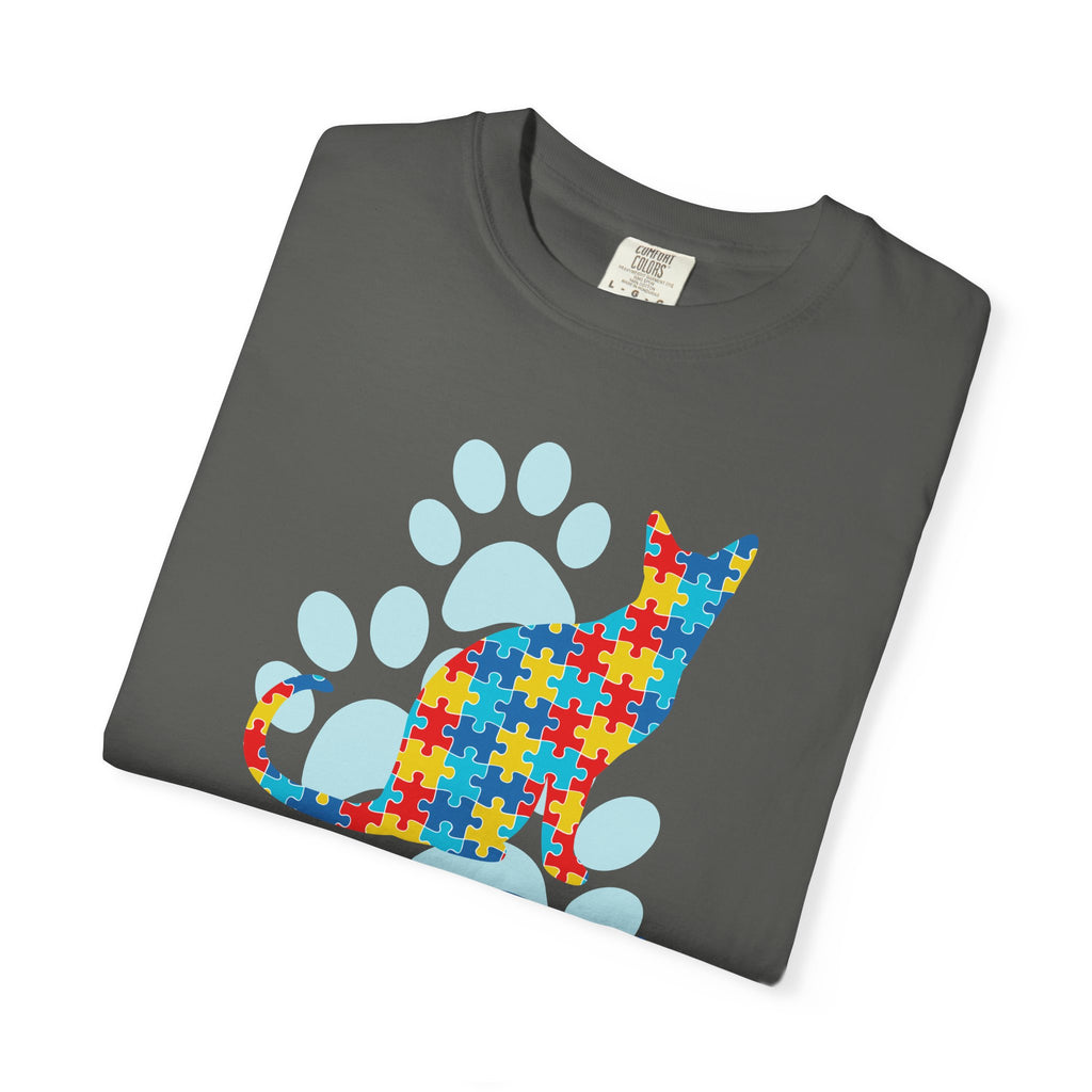 Autism Awareness Puzzle Cat T-Shirt — Support & Awareness Tee
