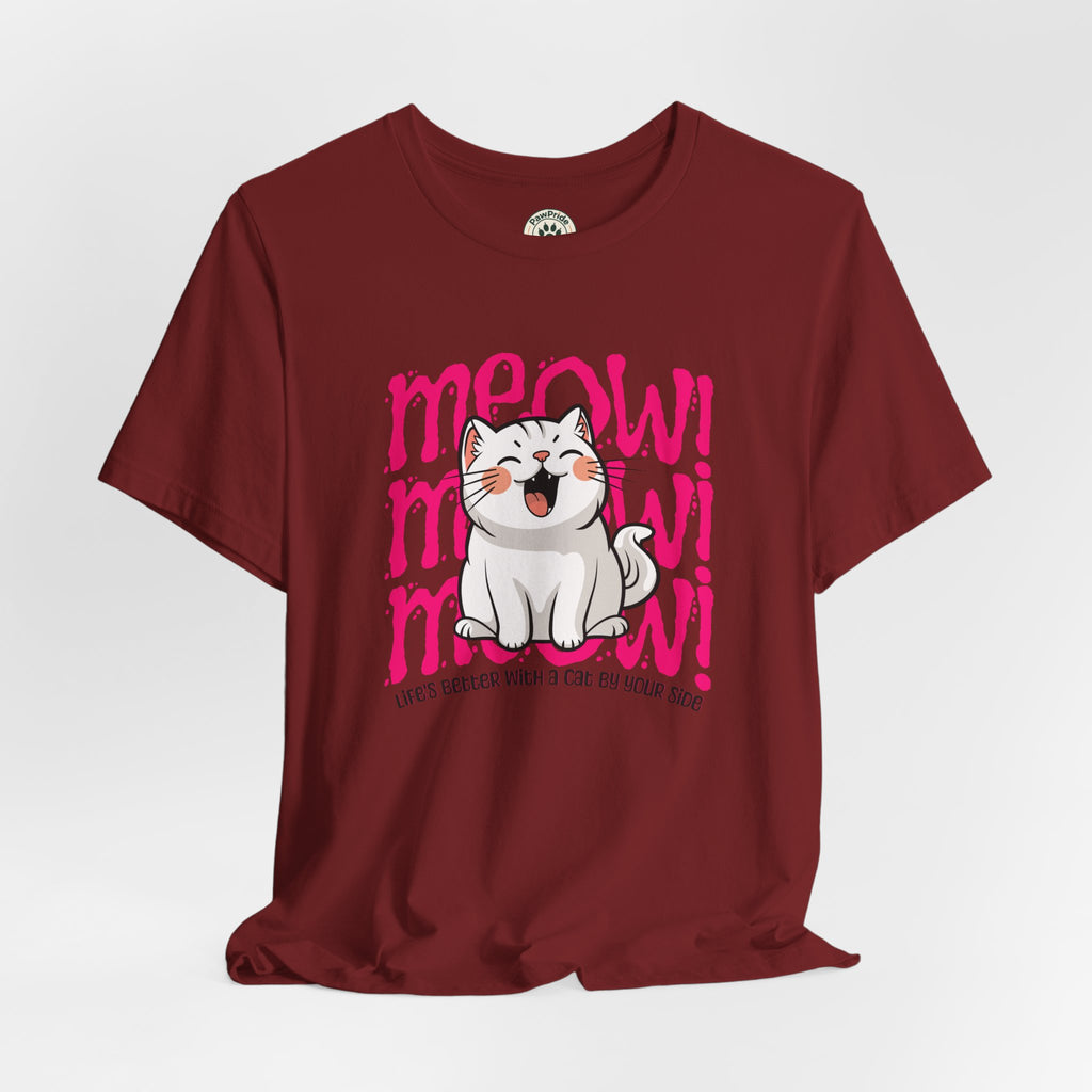 Meow Cat Graphic Tee — Cute Kawaii Cat "MEOW!" Shirt