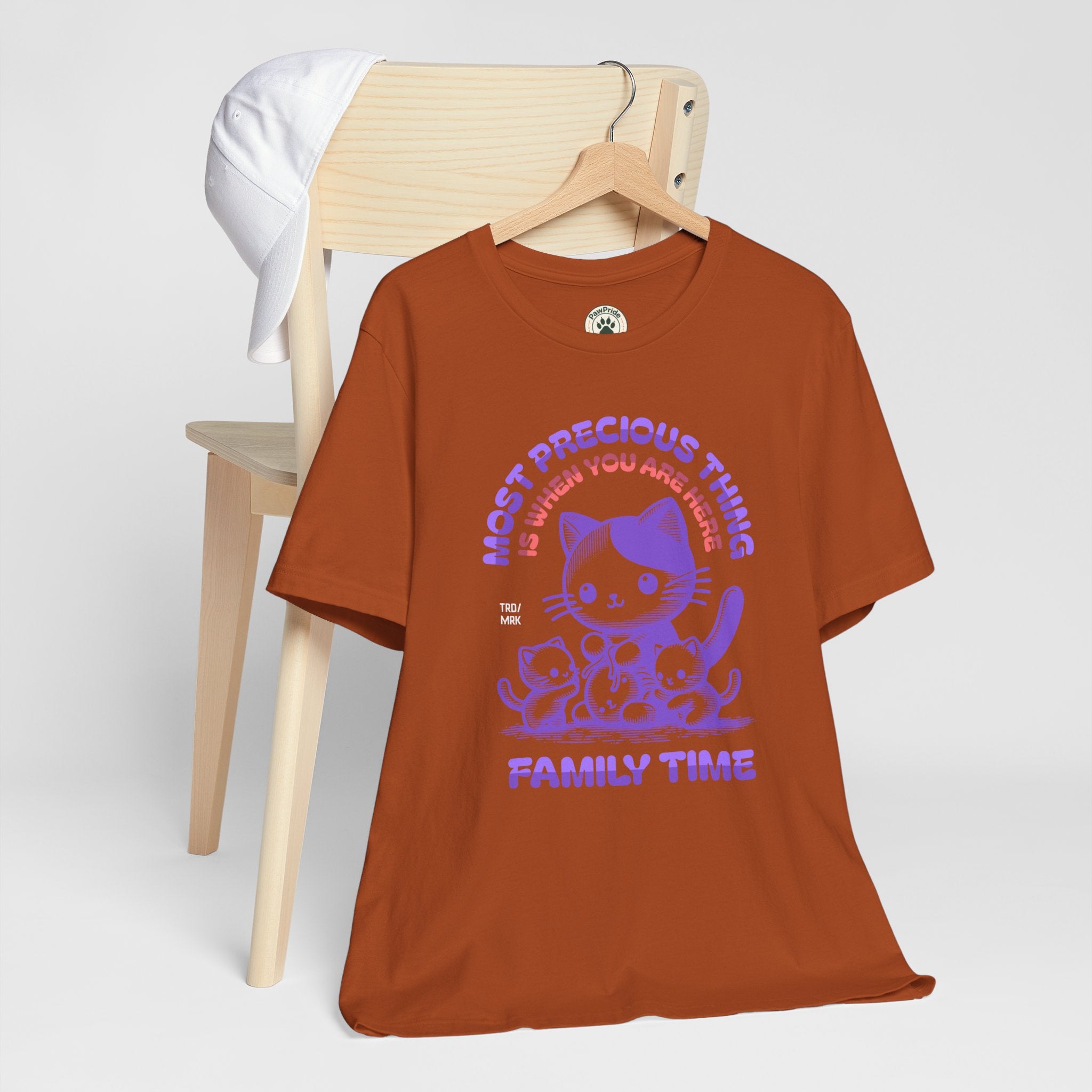 Family Time Cat Tee — "Most Precious Thing Is When You Are Here" Cute Cat Family T-Shirt
