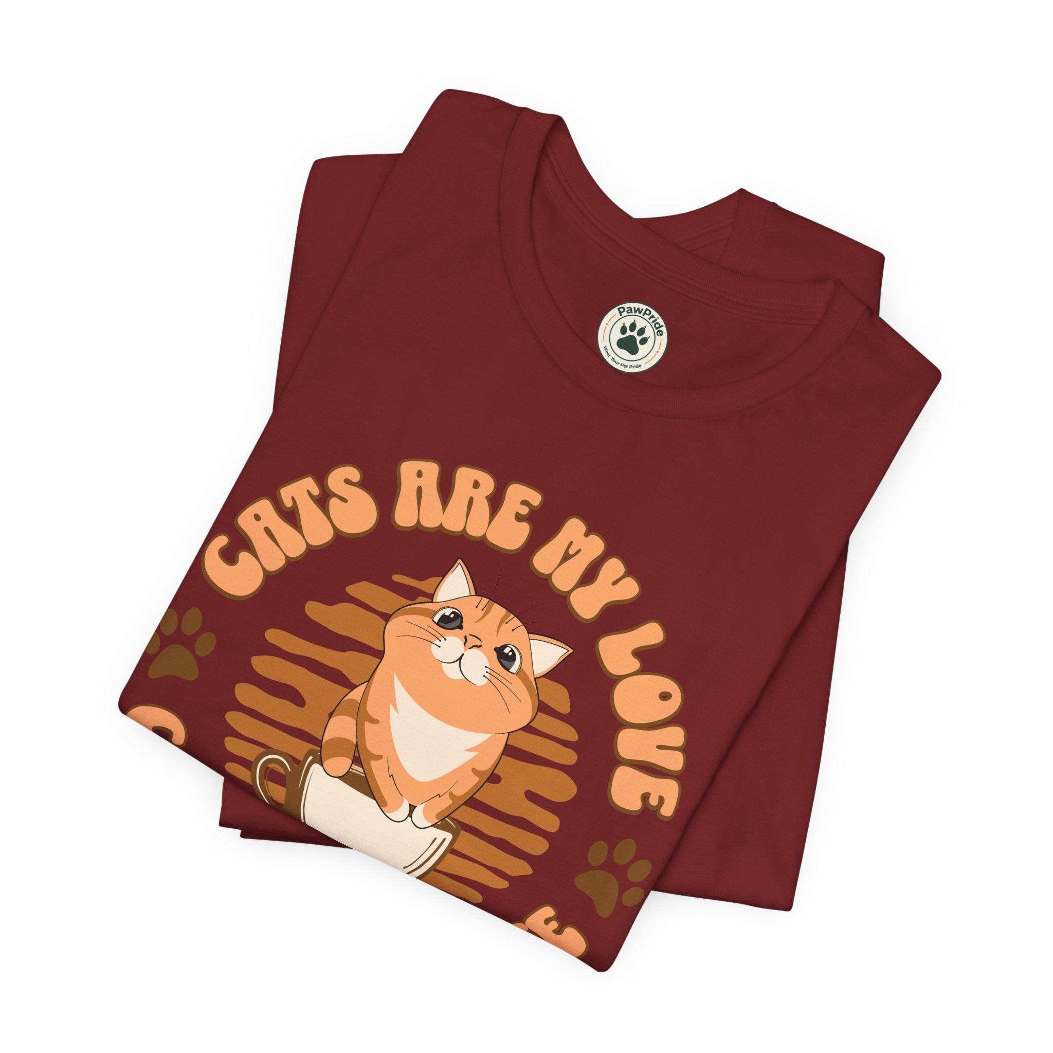 Cat & Coffee Tee — "Cats Are My Love, Coffee Is My Life" Cute Graphic T‑Shirt