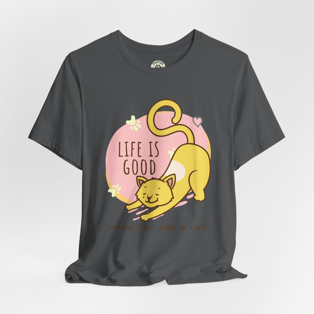 Life Is Good When You Are a Cat T-Shirt — Cute Cat Graphic Tee
