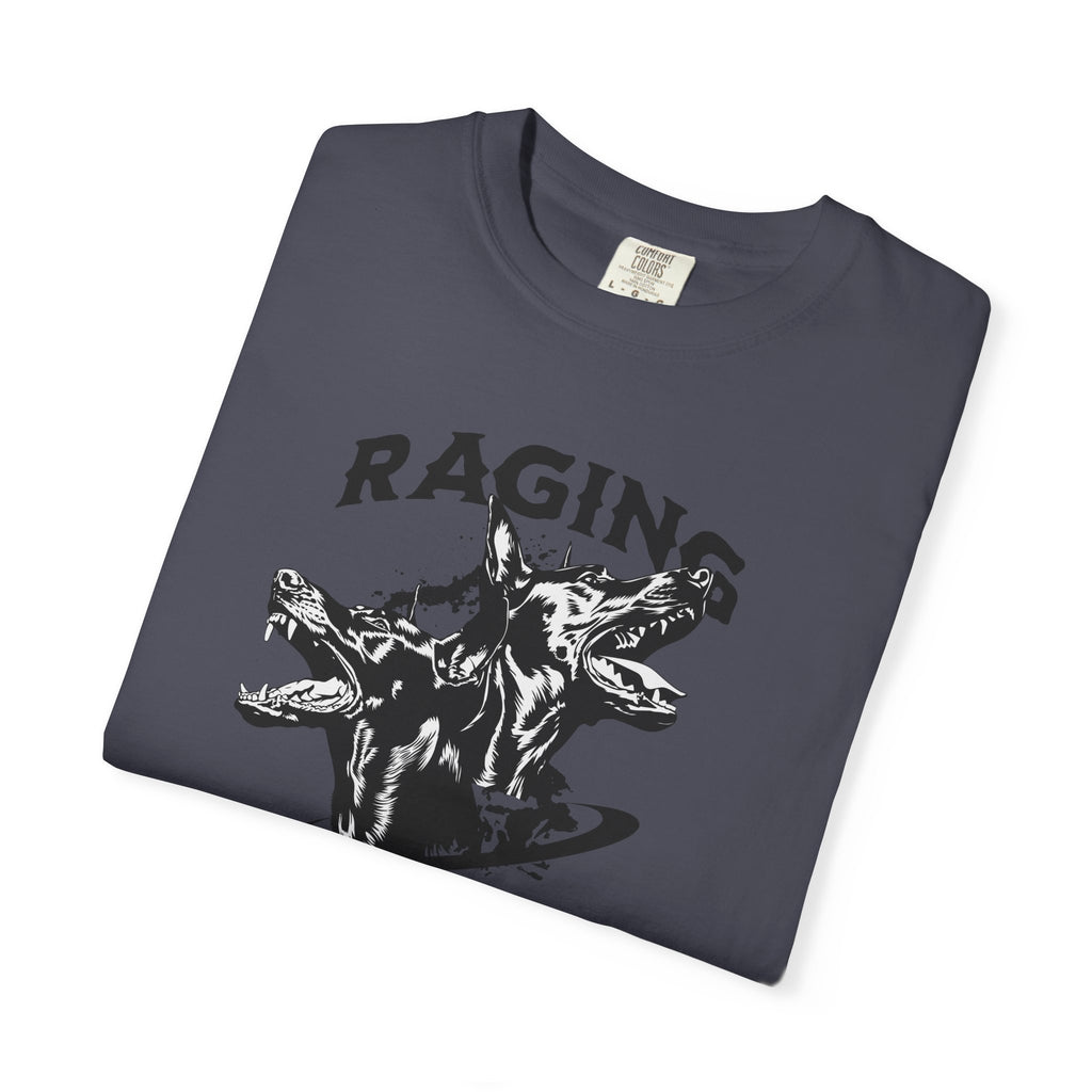 Raging Canine Chaos T-Shirt — Vintage Dog Skull Graphic Tee