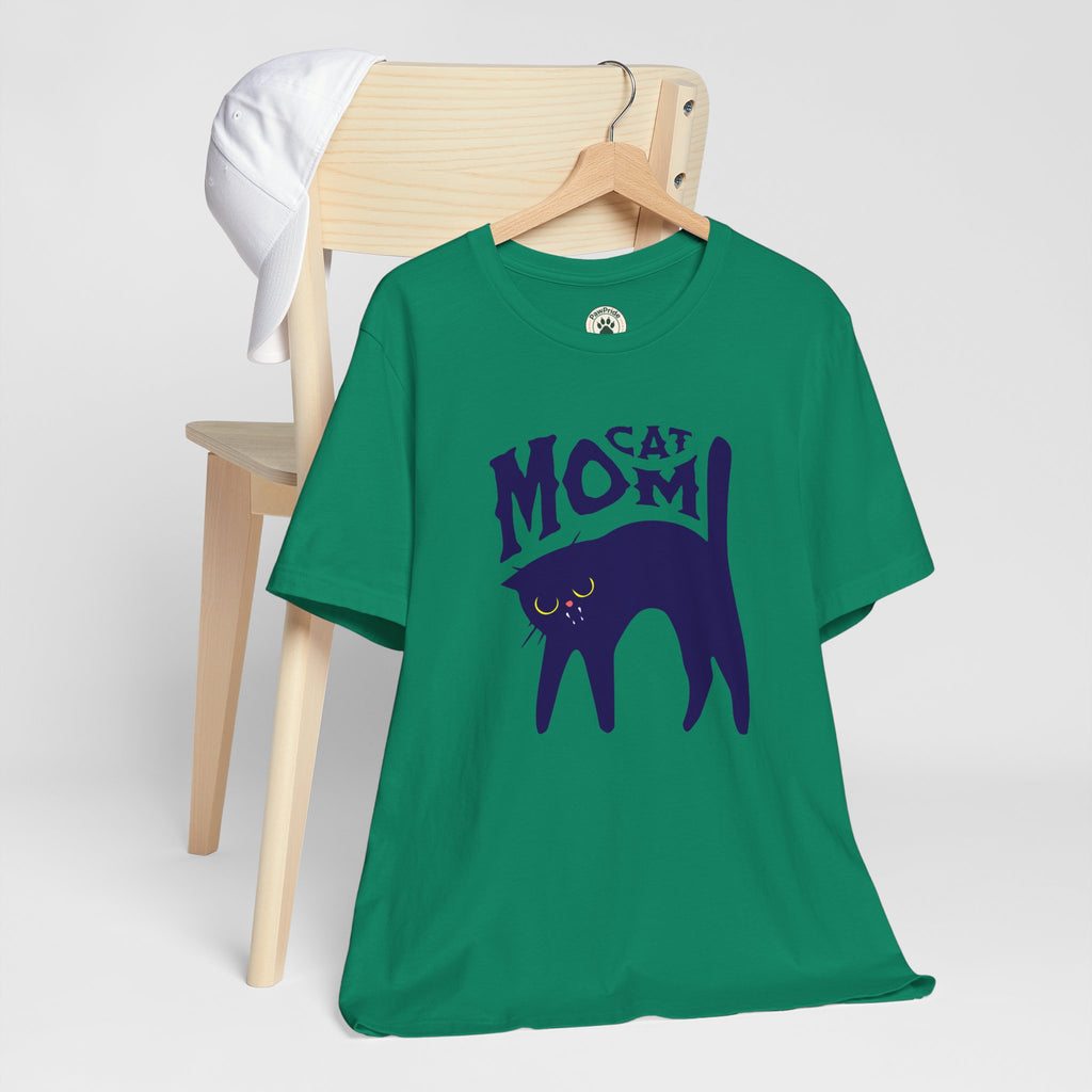 Cat Mom Graphic Tee — Cute Black Cat Illustration
