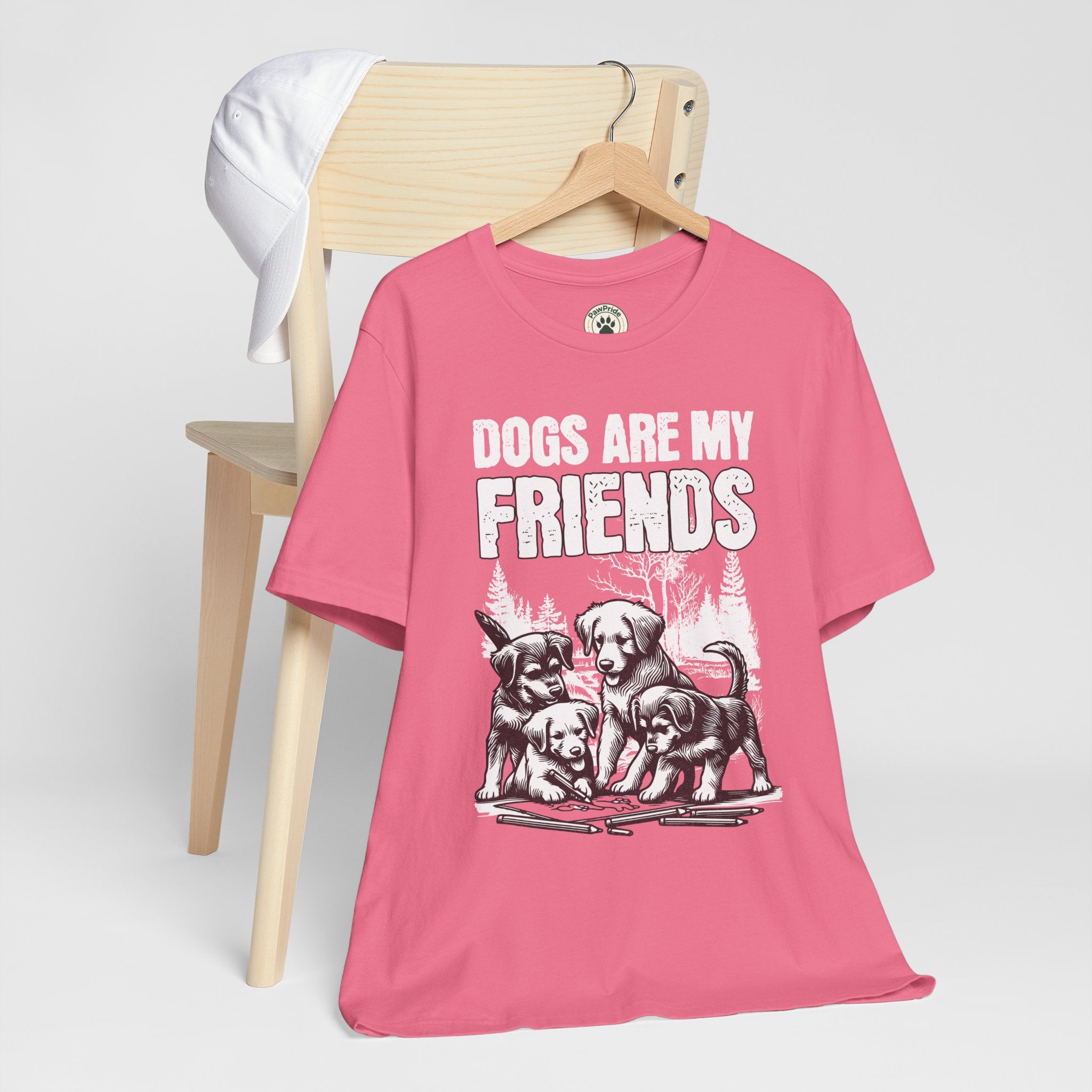 Dogs Are My Friends T-Shirt — Cute Puppy Graphic Tee for Dog Lovers
