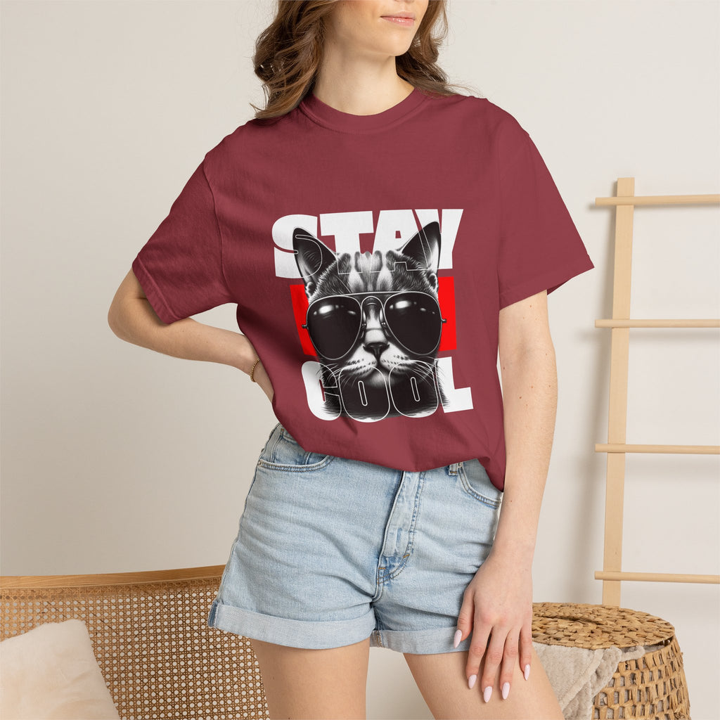 Stay Cool Cat T-Shirt — Retro Sunglasses Graphic Tee