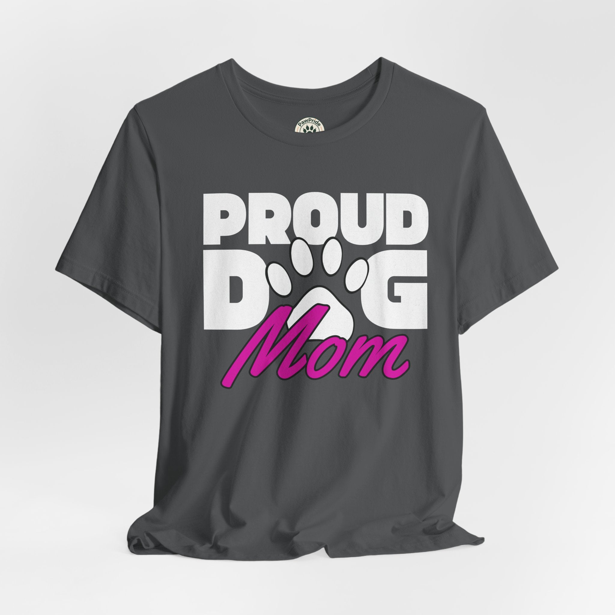 Proud Dog Mom T-Shirt – Paw Print Graphic Tee for Dog Lovers