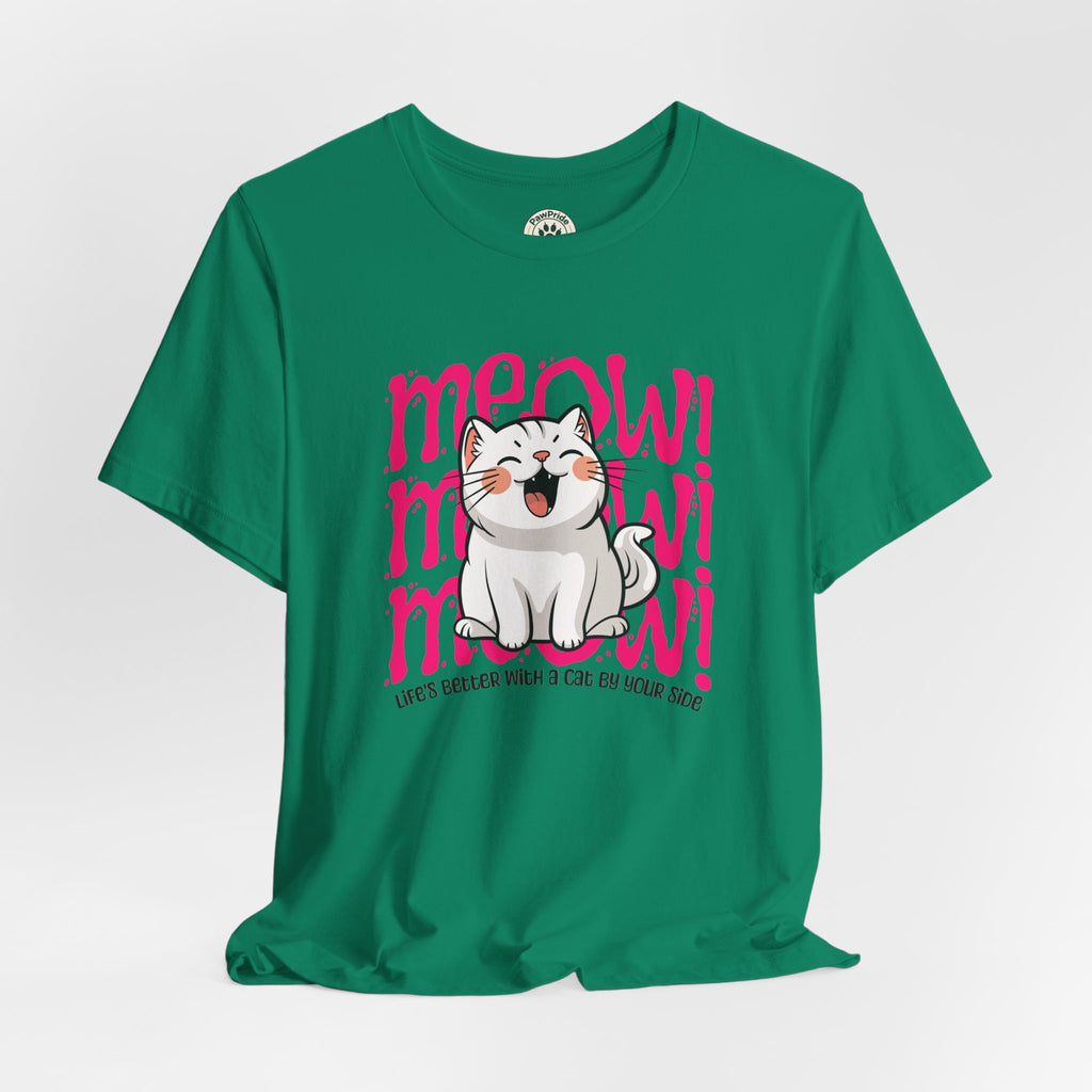 Meow Cat Graphic Tee — Cute Kawaii Cat "MEOW!" Shirt