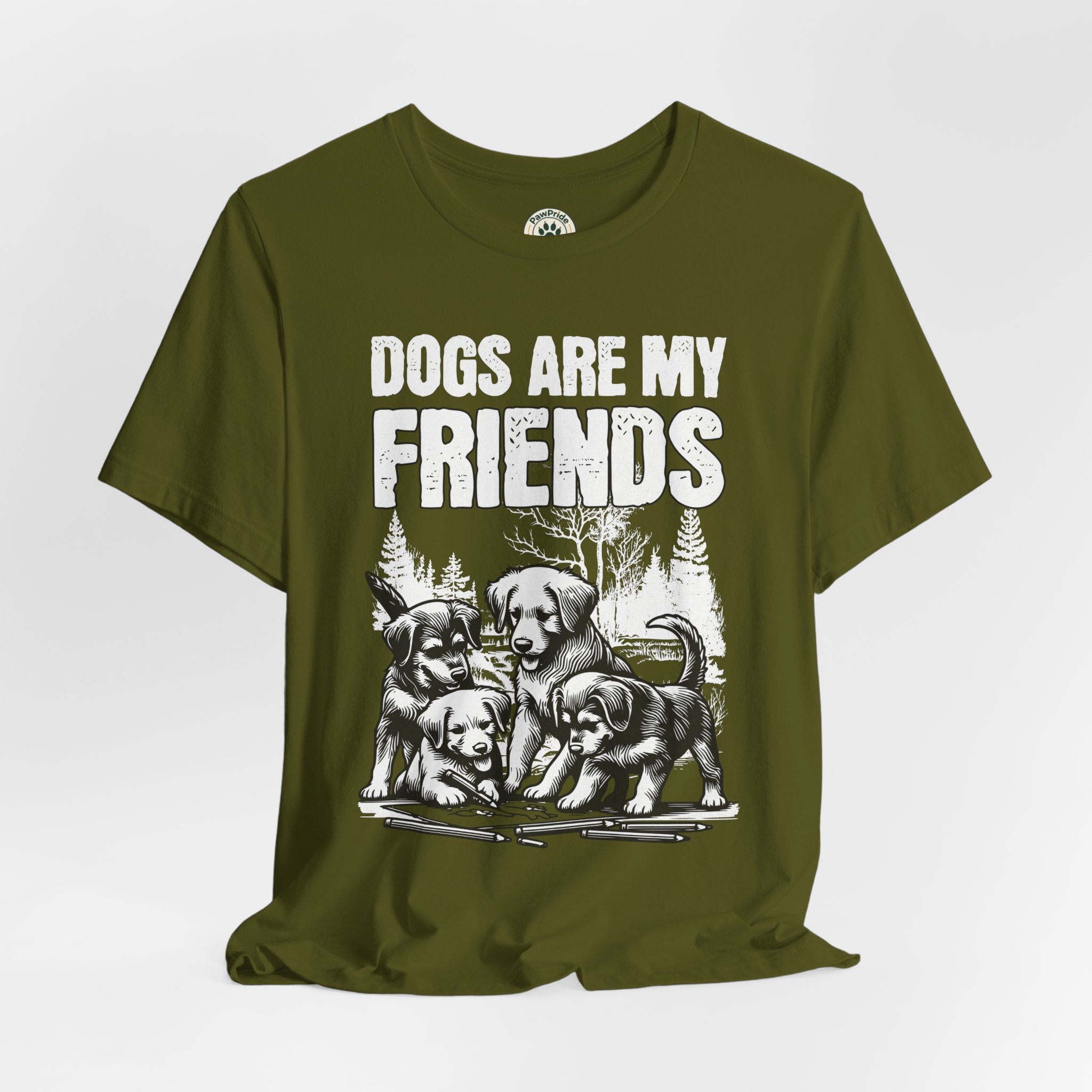 Dogs Are My Friends T-Shirt — Cute Puppy Graphic Tee for Dog Lovers