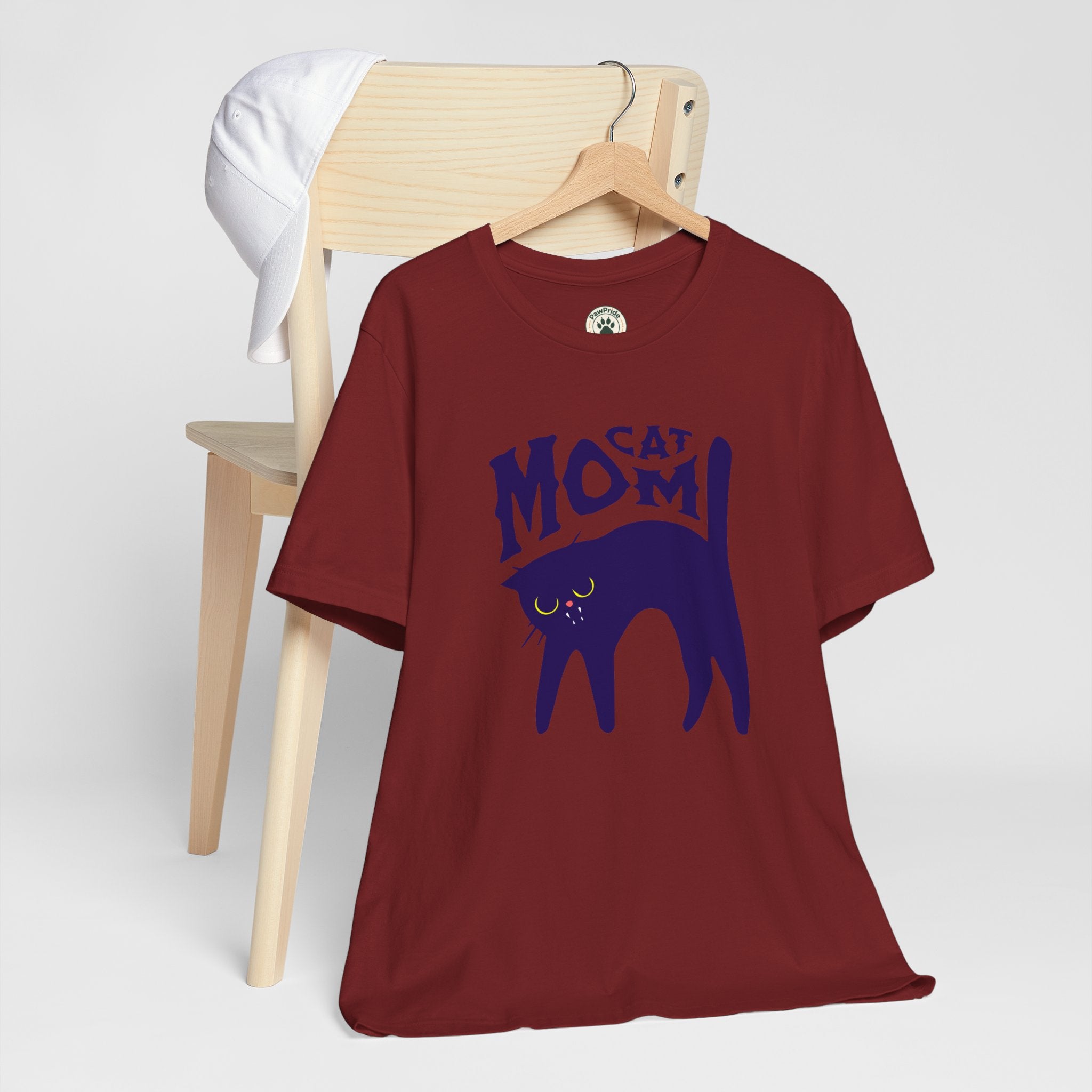 Cat Mom Graphic Tee — Cute Black Cat Illustration