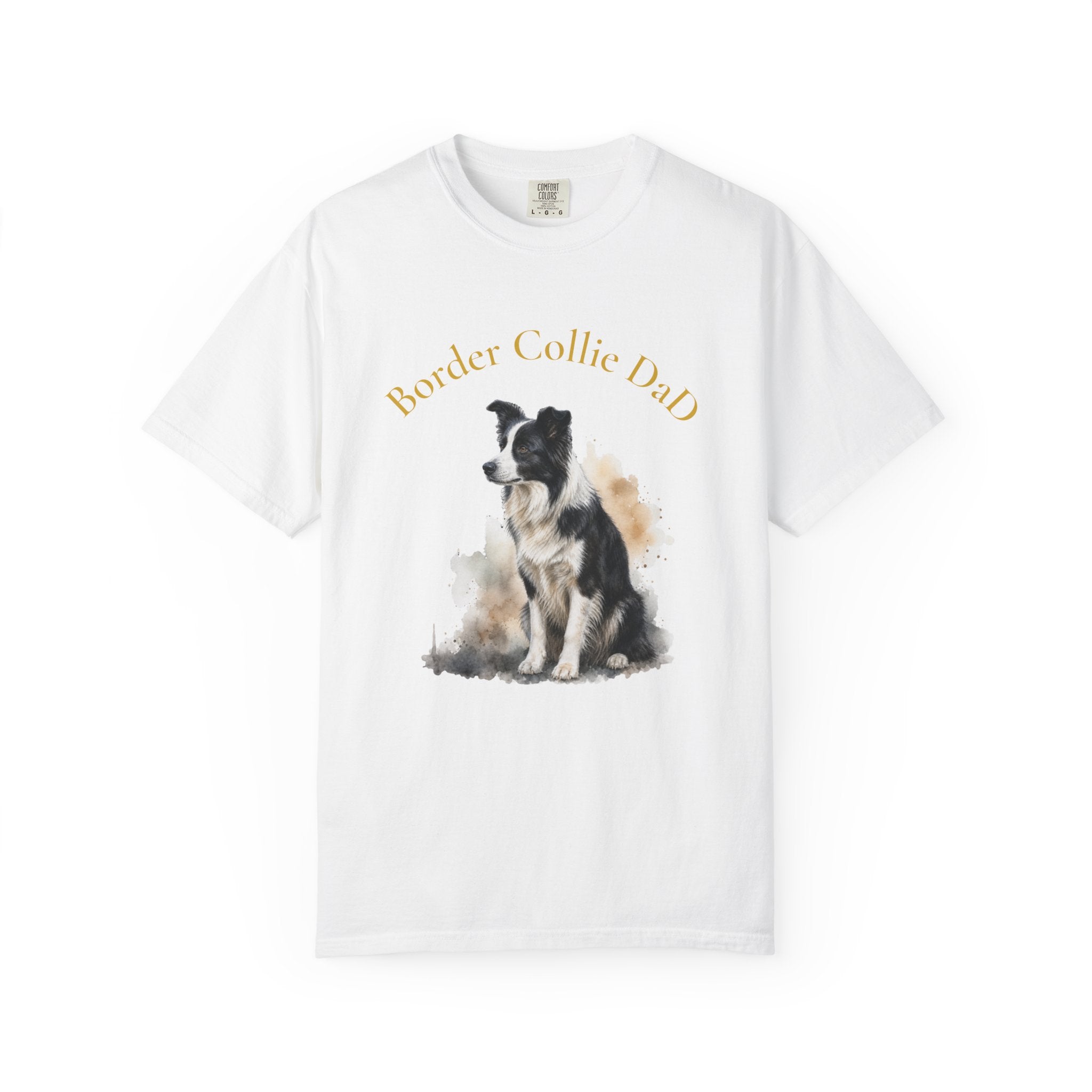 Border Collie Dad T-Shirt — Watercolor Dog Dad Tee