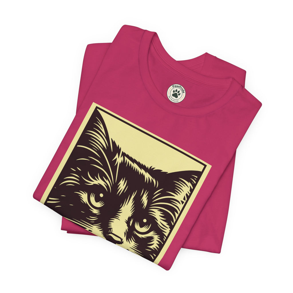 Meow Cat Portrait Tee — Graphic Cat Shirt