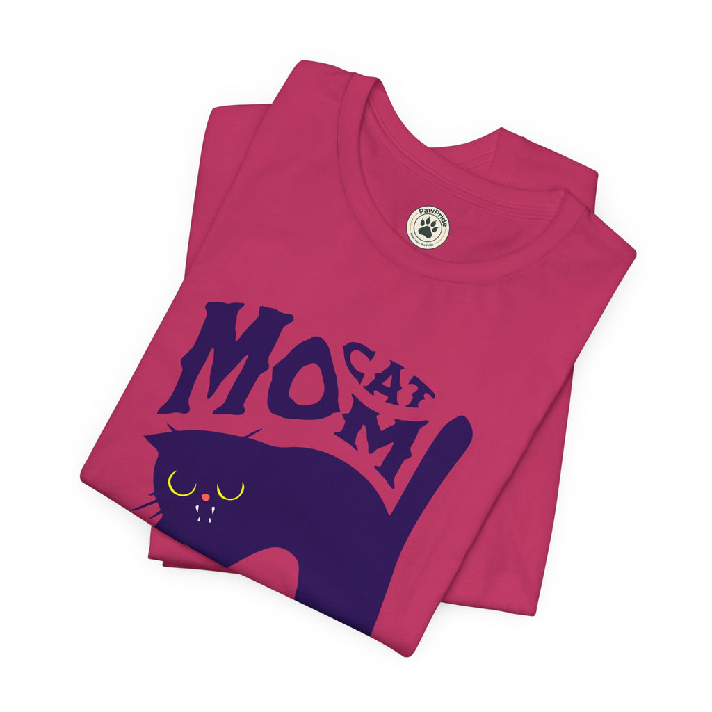 Cat Mom Graphic Tee — Cute Black Cat Illustration