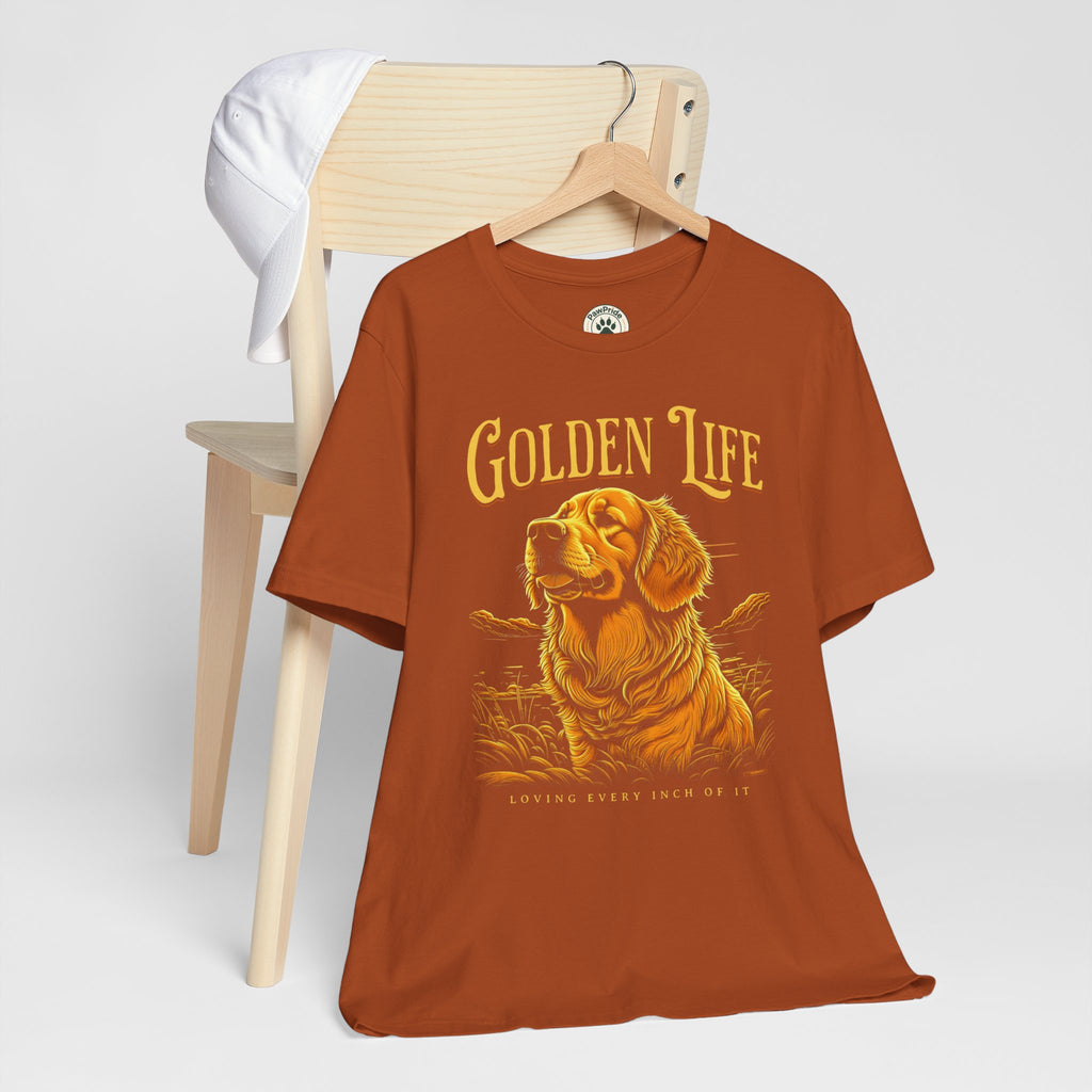 Golden Life Golden Retriever T-Shirt — "Golden Life" Graphic Tee for Dog Lovers