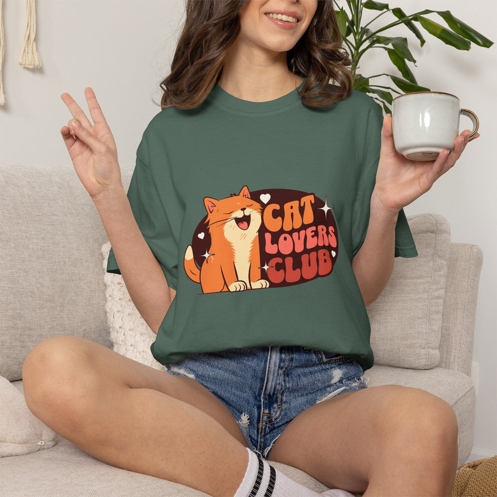 Cat Lovers Club T-Shirt — Cute Retro Cat Graphic Tee