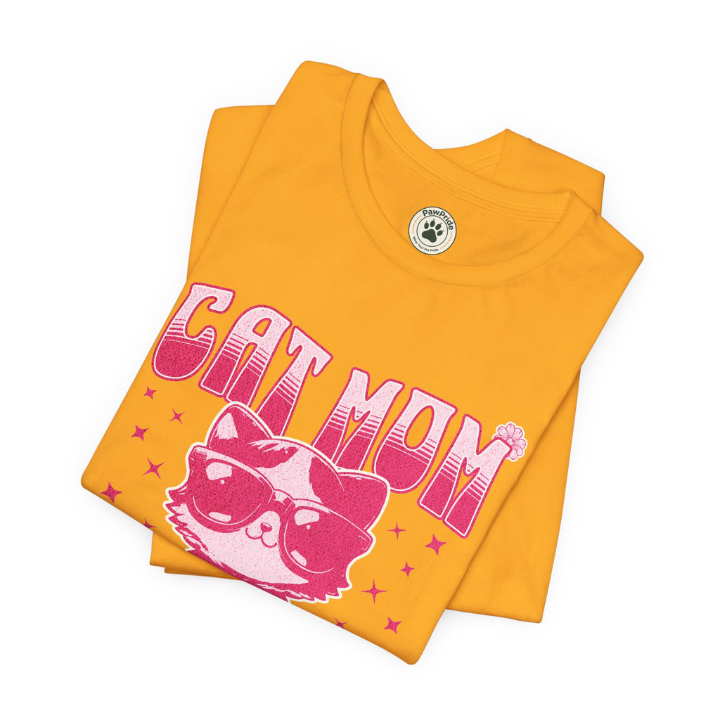 Cat Mom T-Shirt — Pink Cute Cat Graphic Tee