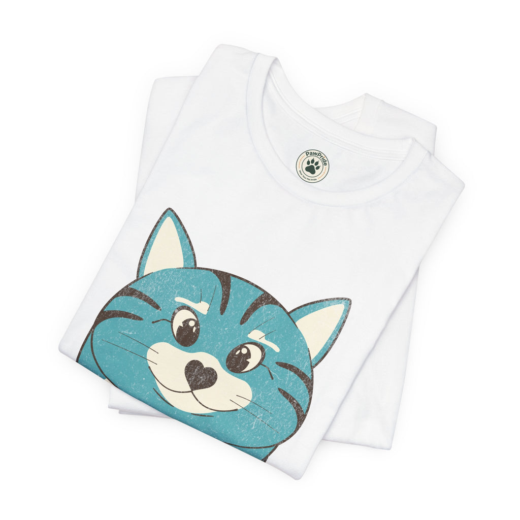 My Cat Rules T-Shirt — Cute Blue Cat Graphic Tee for Cat Lovers