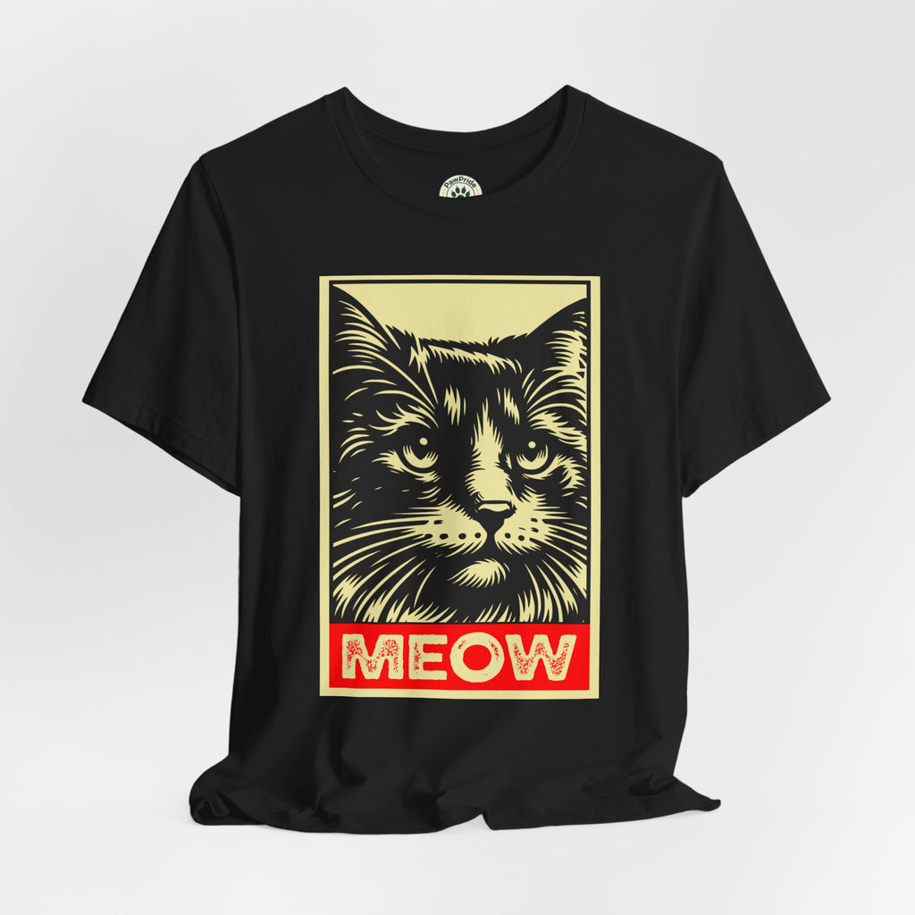 Meow Cat Portrait Tee — Graphic Cat Shirt