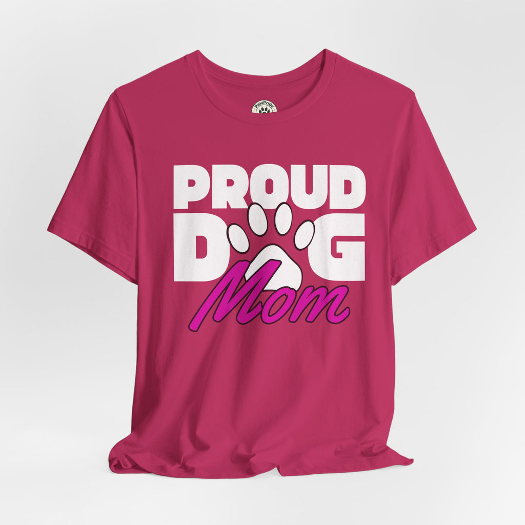 Proud Dog Mom T-Shirt – Paw Print Graphic Tee for Dog Lovers