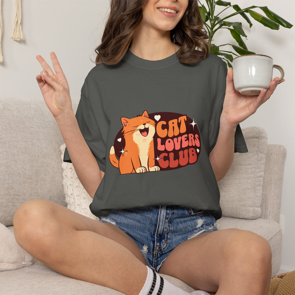 Cat Lovers Club T-Shirt — Cute Retro Cat Graphic Tee
