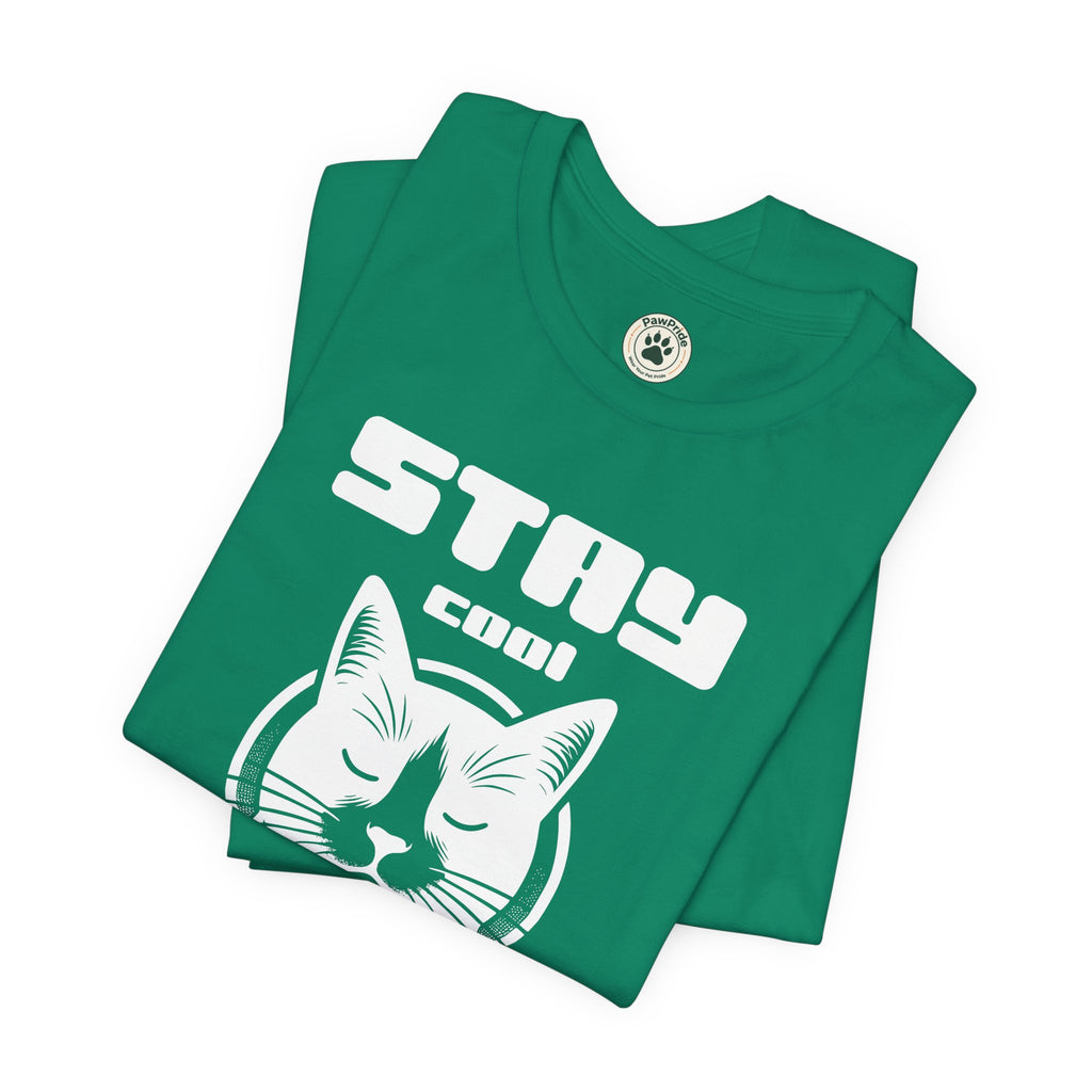 Stay Calm Cat T-Shirt — Cute Grumpy Cat Graphic Tee ("Stay Calm — Do Not Disturb" )