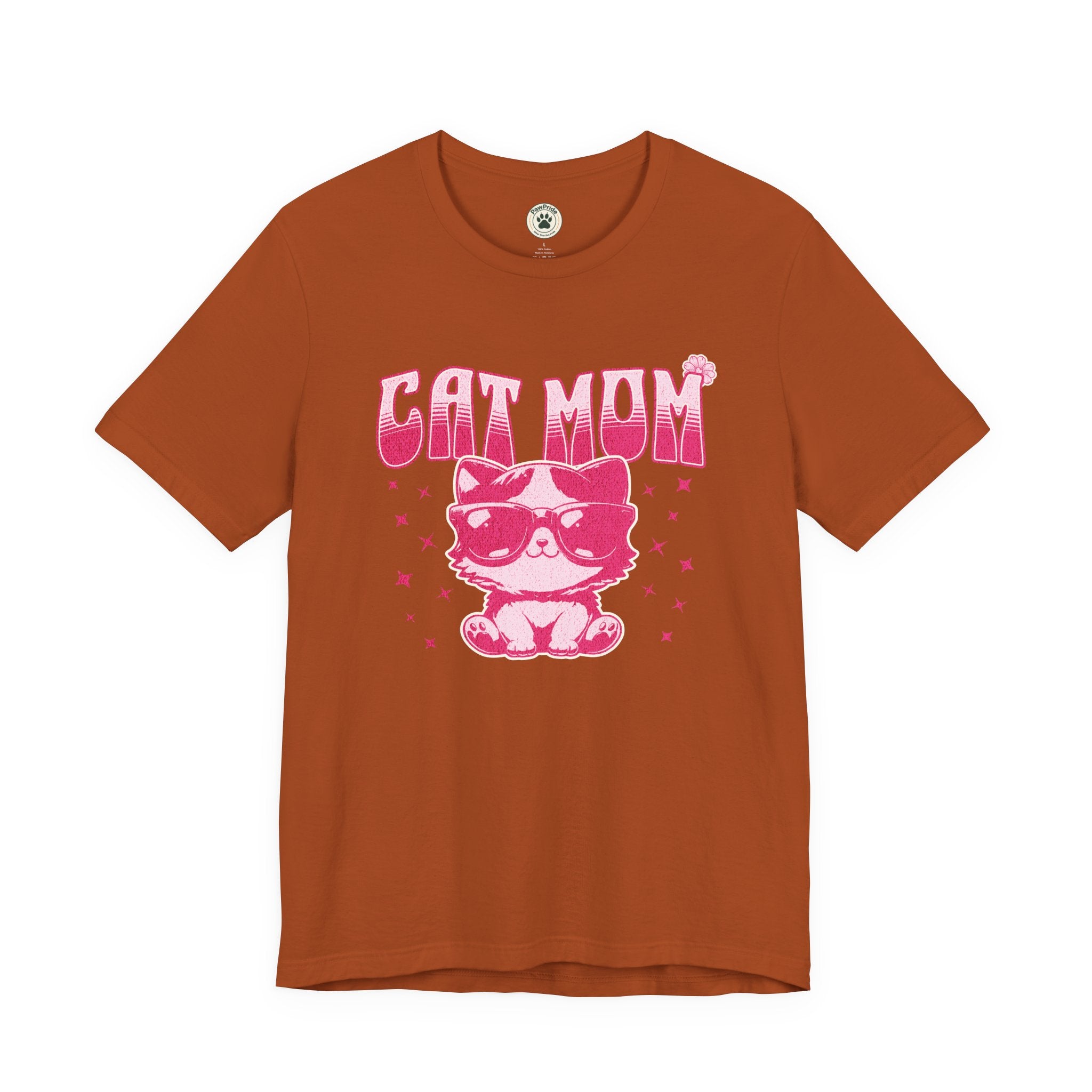 Cat Mom T-Shirt — Pink Cute Cat Graphic Tee