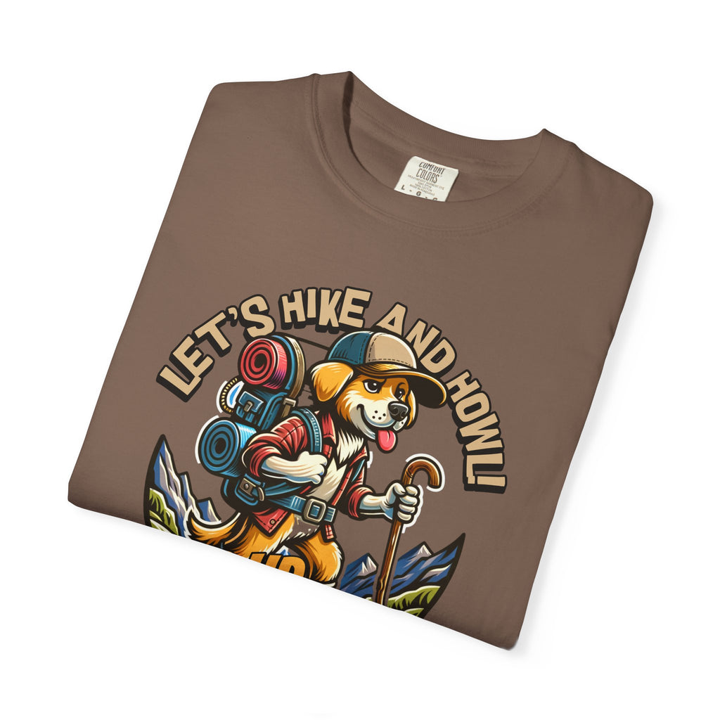 Hiking Dog T-Shirt — "Tails Up, Paws Out" Adventure Tee
