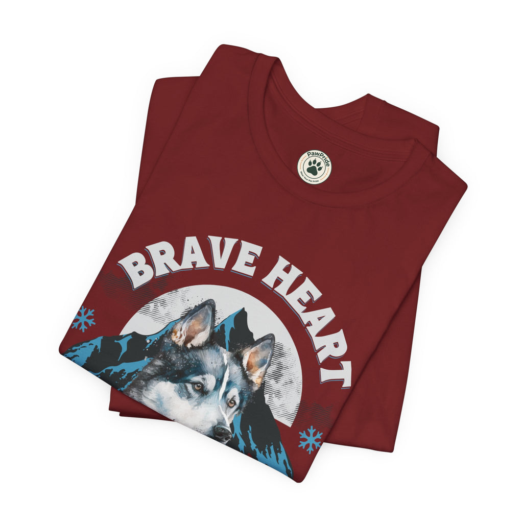 Husky T-Shirt "Brave Heart Loyal Soul" – Wildlife Mountain Graphic Tee