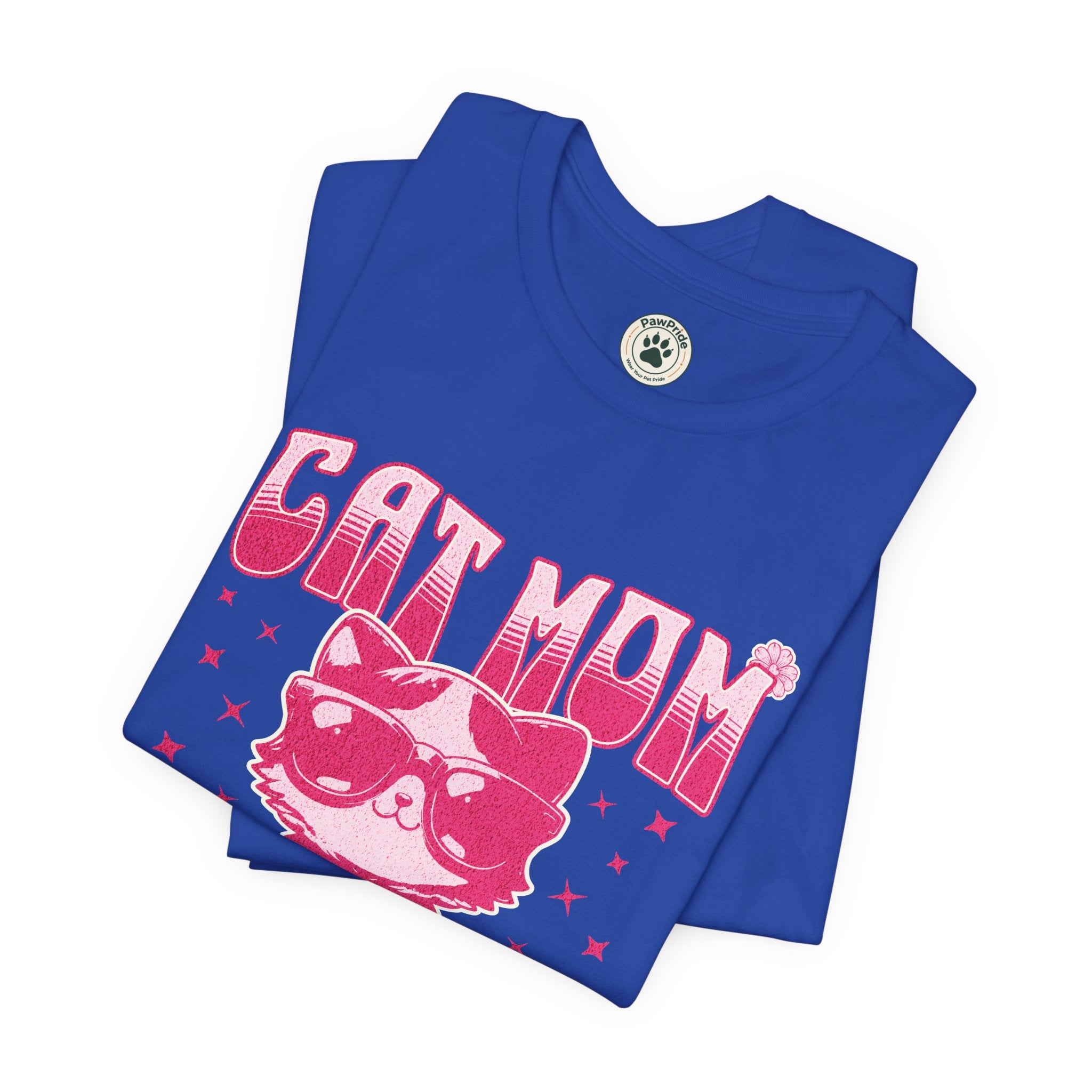 Cat Mom T-Shirt — Pink Cute Cat Graphic Tee