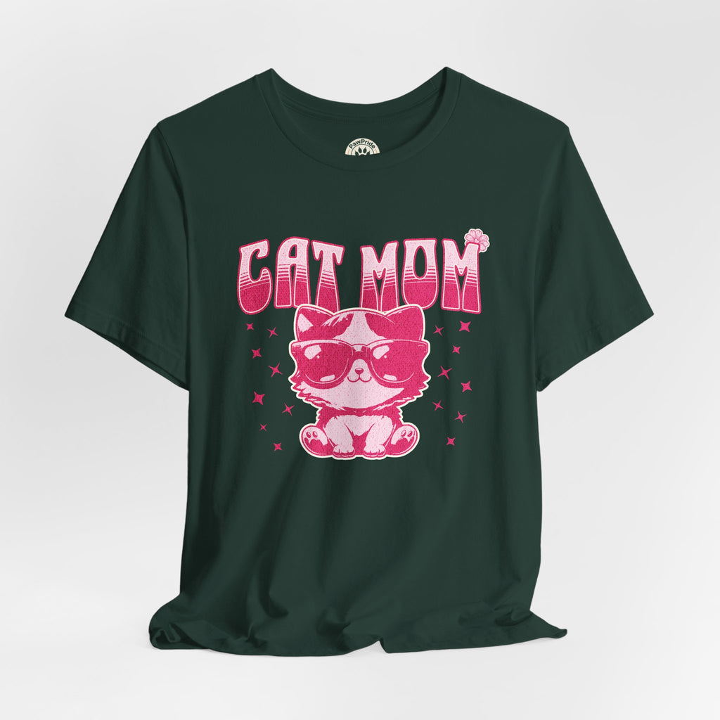 Cat Mom T-Shirt — Pink Cute Cat Graphic Tee