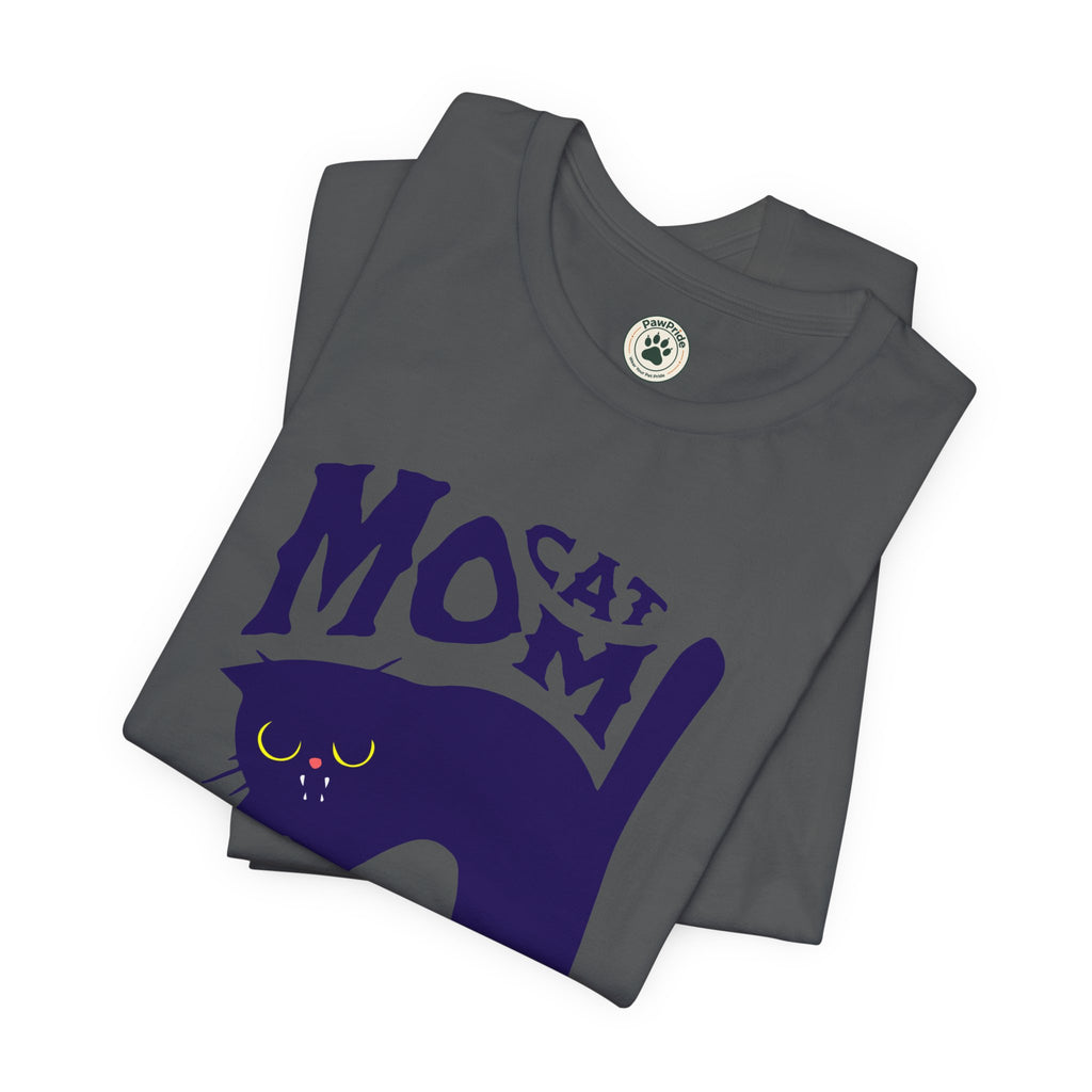 Cat Mom Graphic Tee — Cute Black Cat Illustration