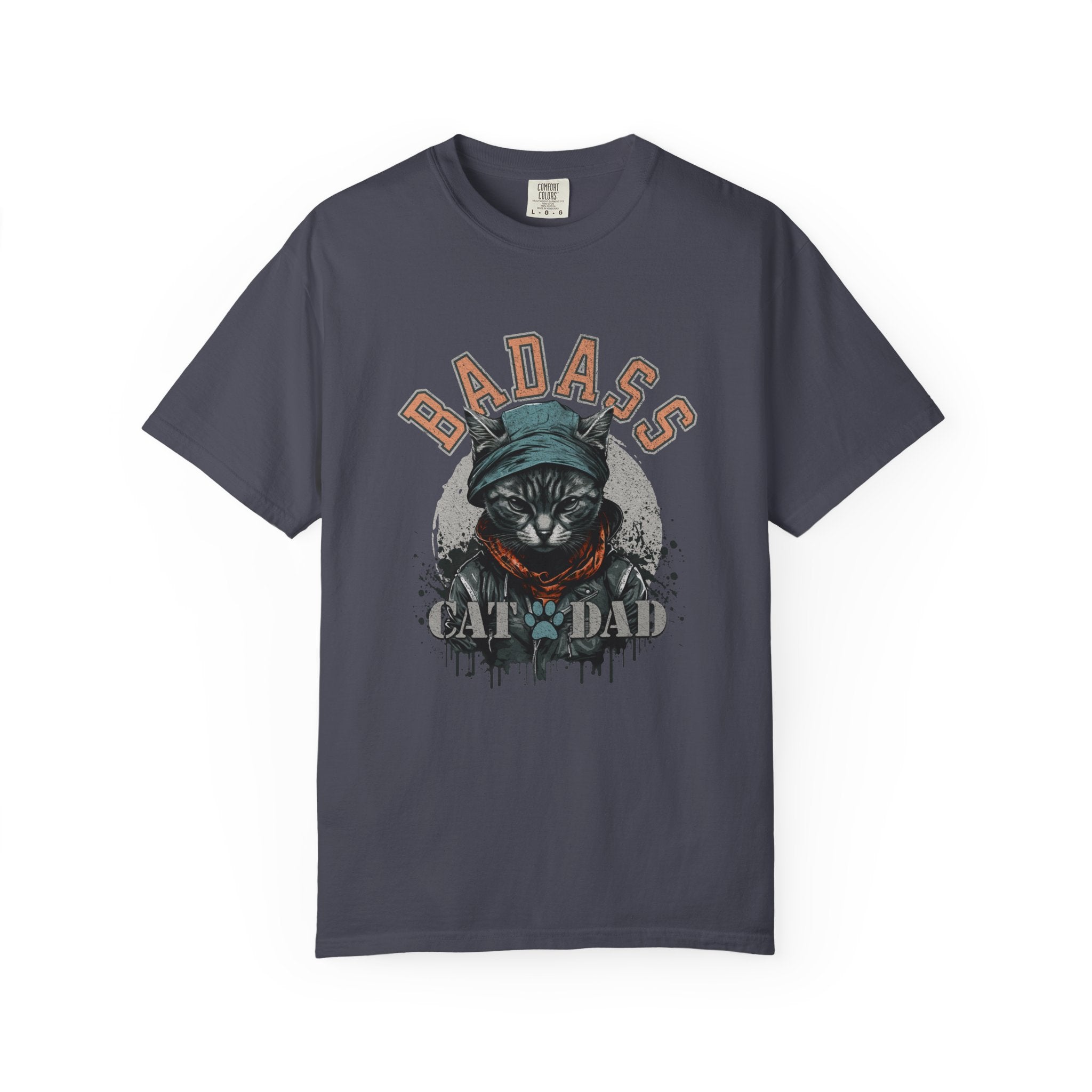 Badass Cat Dad T-Shirt — Graphic Cool Cat Father Tee
