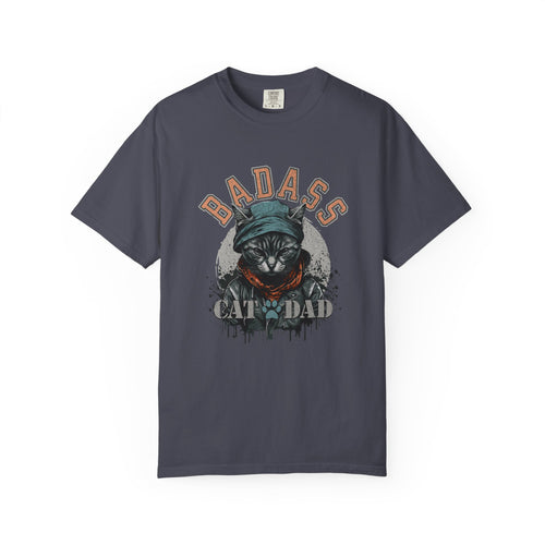 Badass Cat Dad T-Shirt — Graphic Cool Cat Father Tee