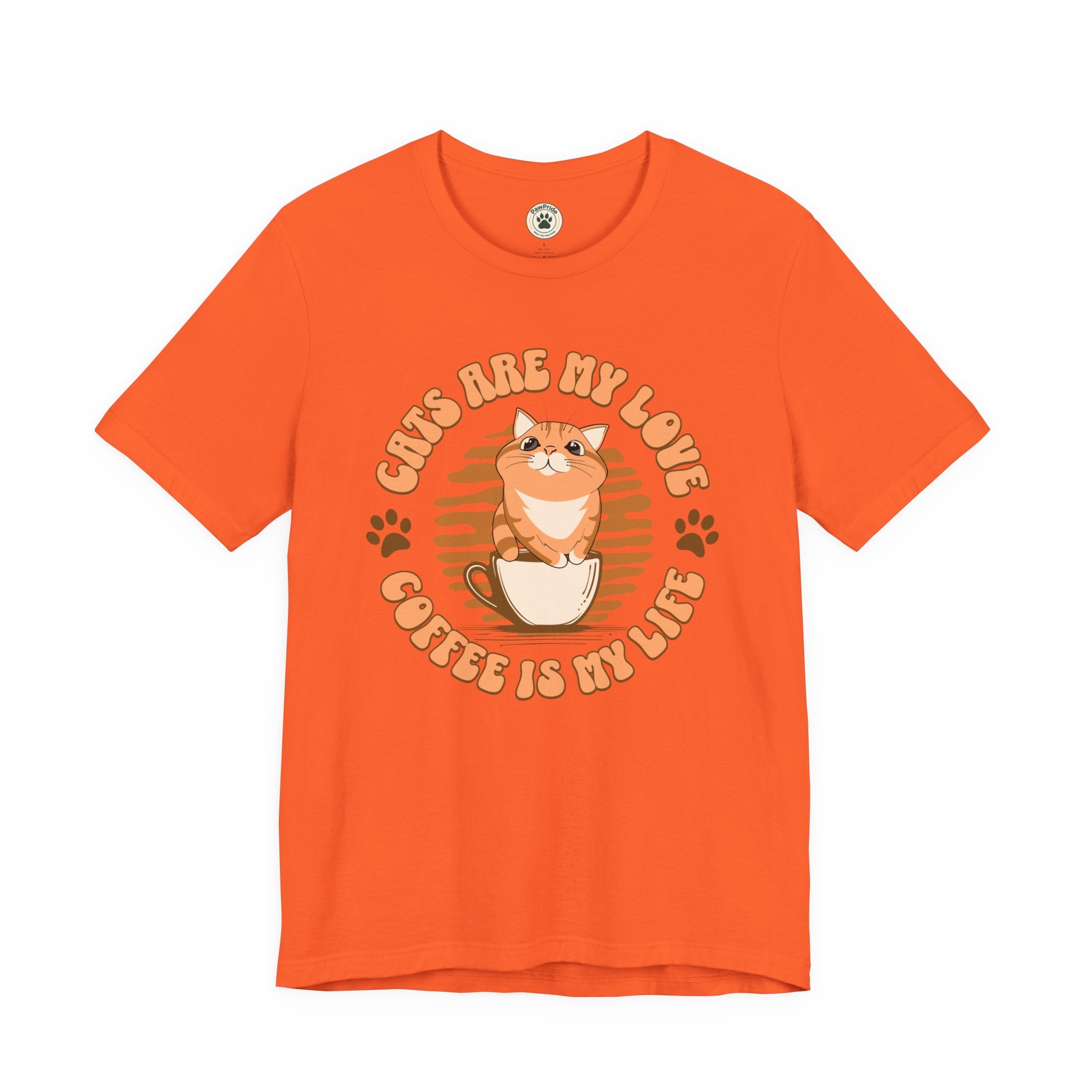 Cat & Coffee Tee — "Cats Are My Love, Coffee Is My Life" Cute Graphic T‑Shirt
