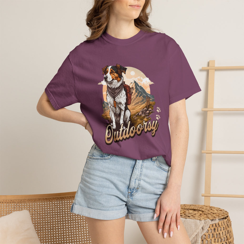 Outdoory Dog T-Shirt — Adventure Mountain Pup Graphic Tee