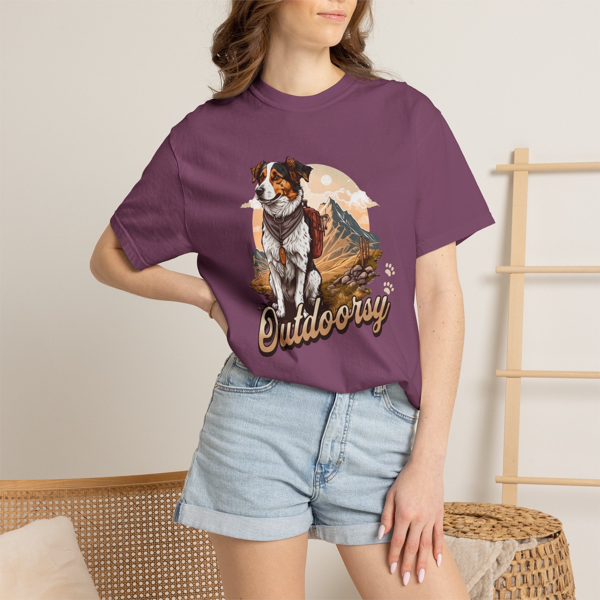 Outdoory Dog T-Shirt — Adventure Mountain Pup Graphic Tee