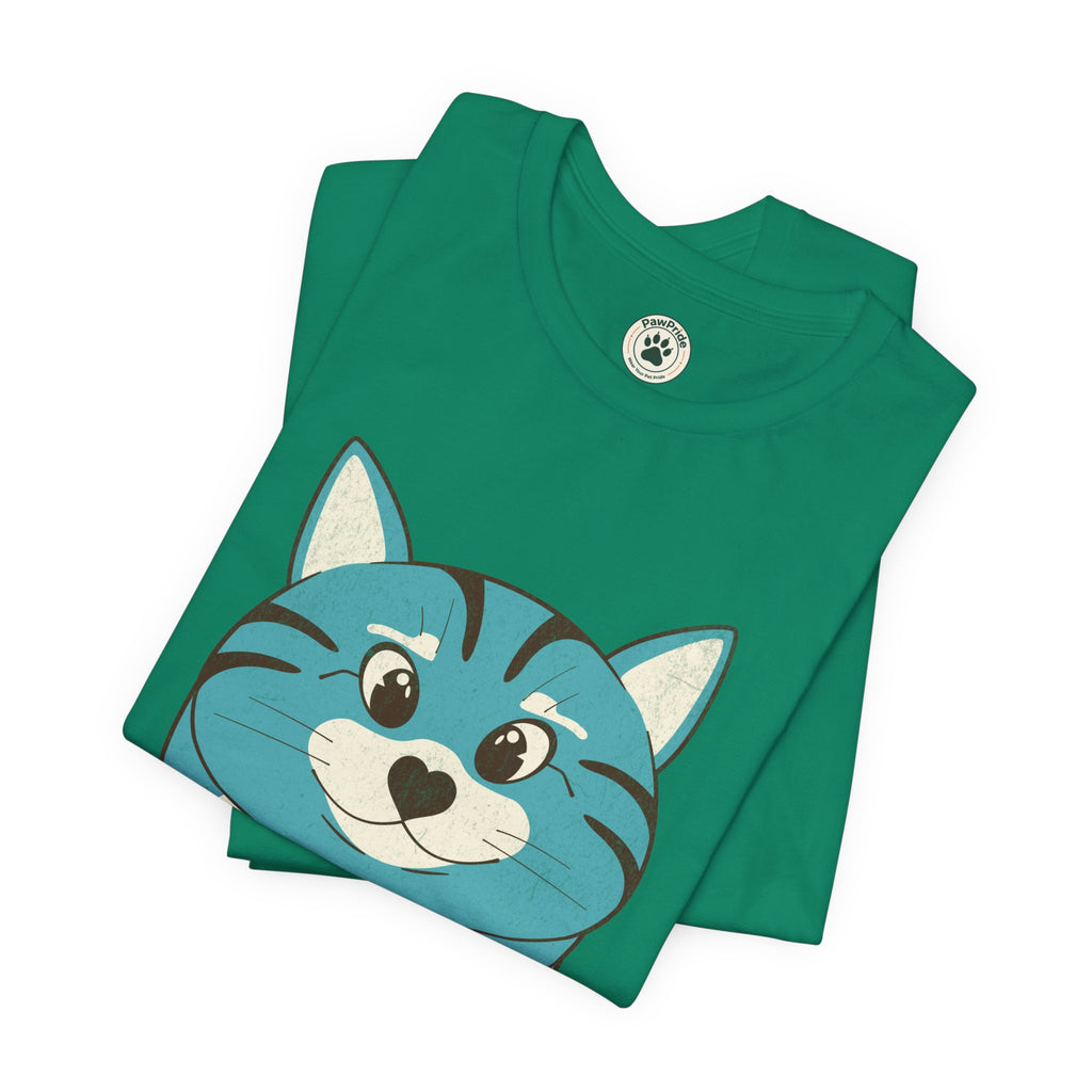 My Cat Rules T-Shirt — Cute Blue Cat Graphic Tee for Cat Lovers