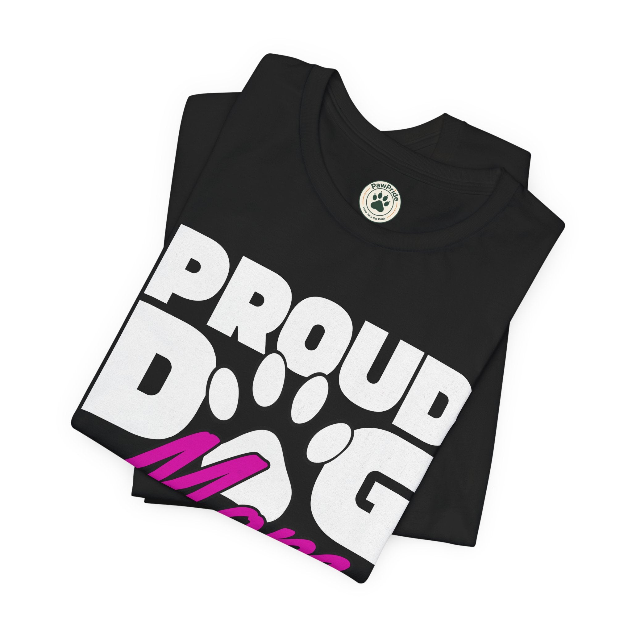 Proud Dog Mom T-Shirt – Paw Print Graphic Tee for Dog Lovers