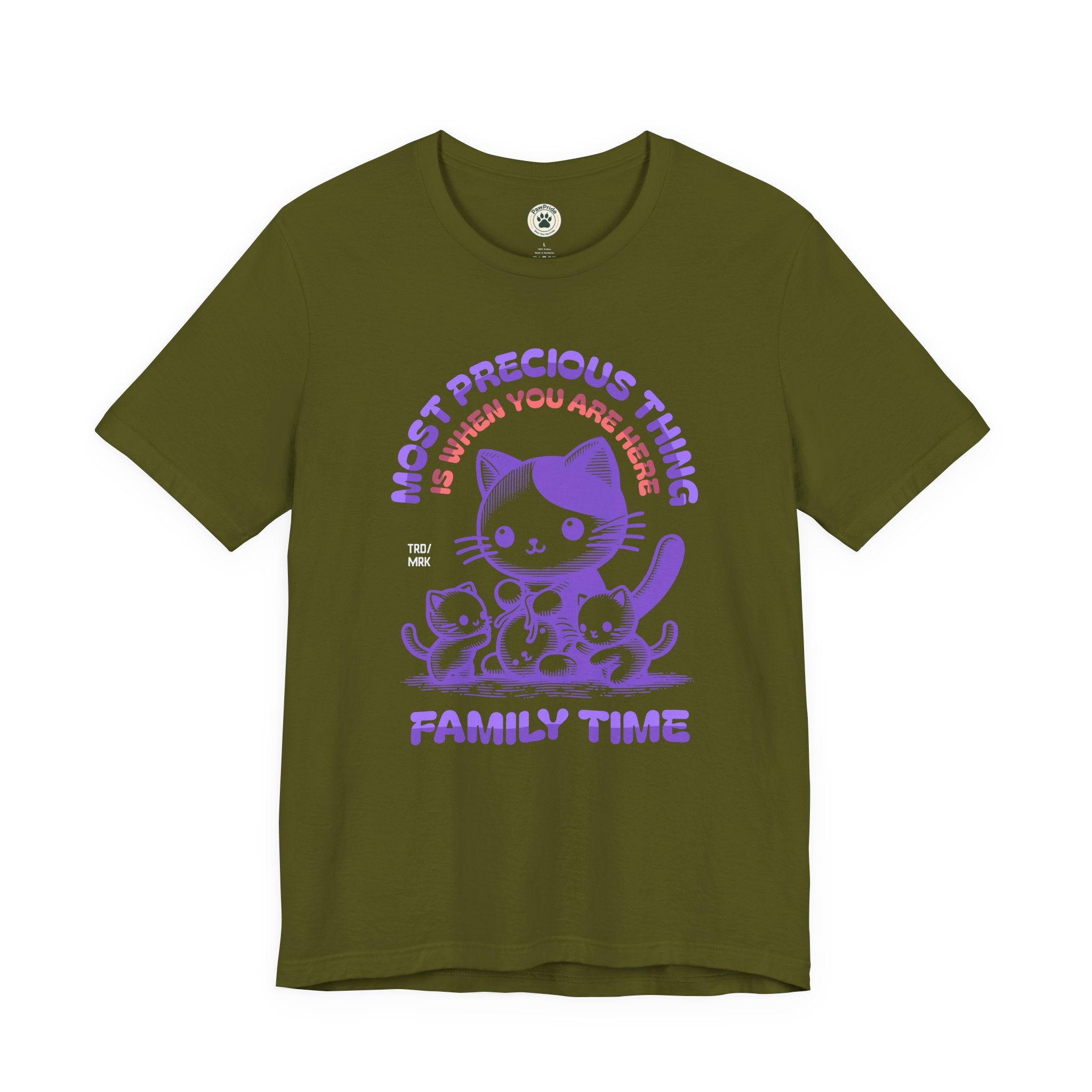 Family Time Cat Tee — "Most Precious Thing Is When You Are Here" Cute Cat Family T-Shirt
