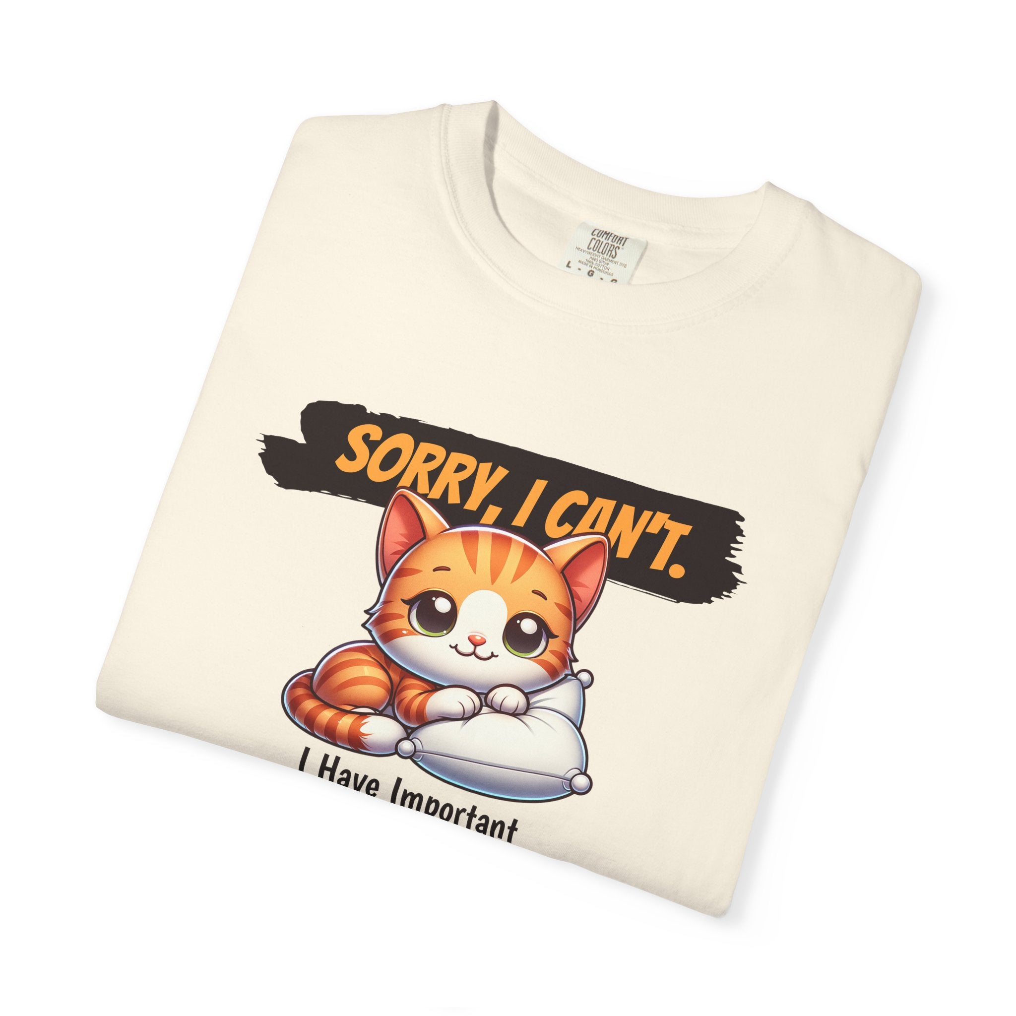 Cat Naps Scheduled T-Shirt — "Sorry, I Can't" Cute Cat Nap Graphic Tee