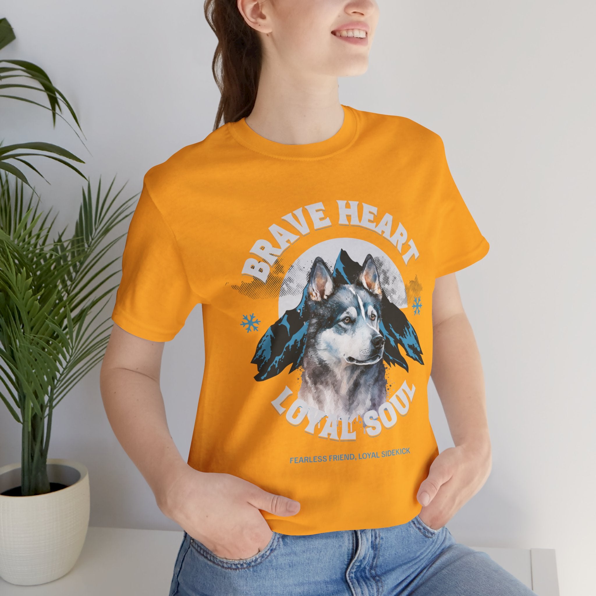 Husky T-Shirt "Brave Heart Loyal Soul" – Wildlife Mountain Graphic Tee