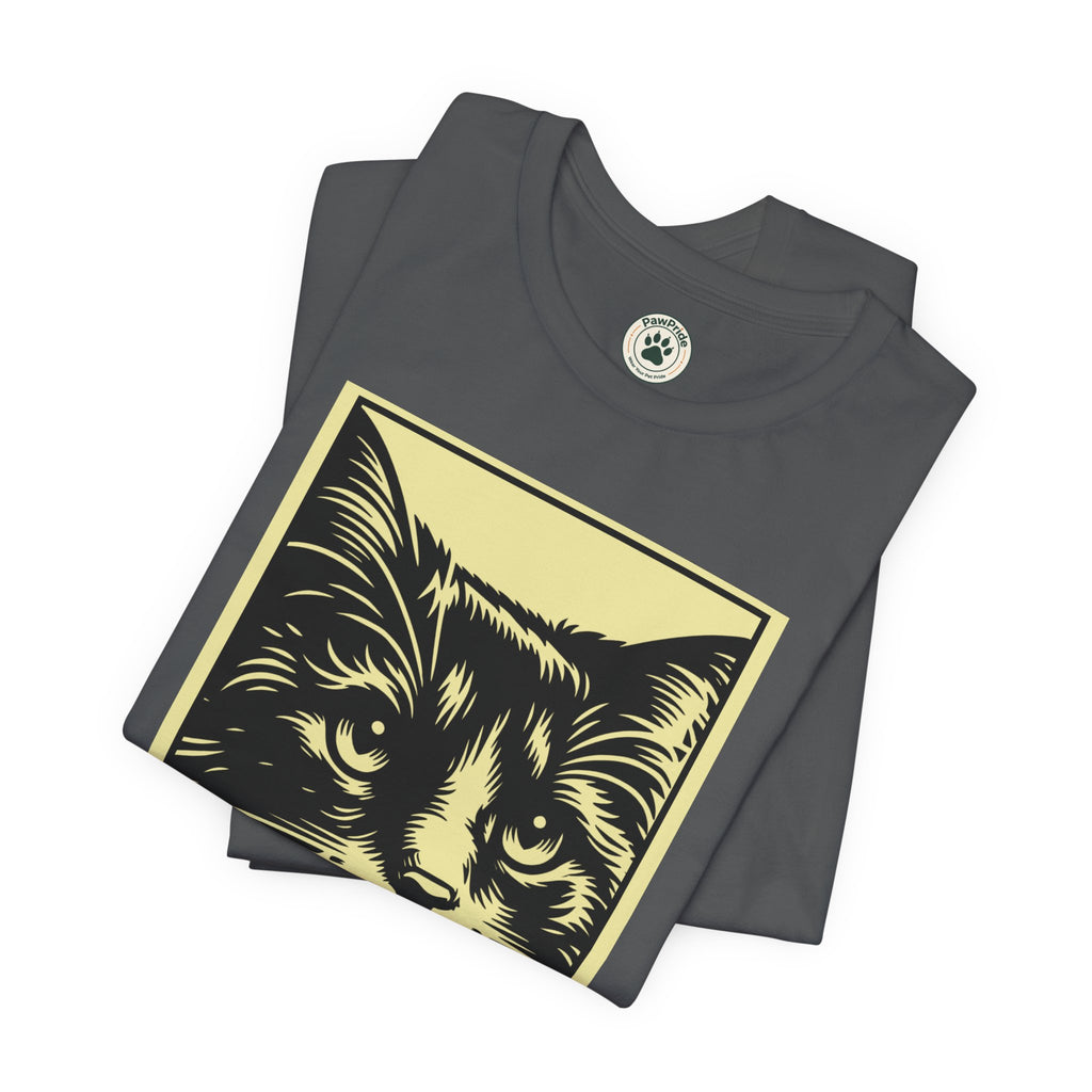 Meow Cat Portrait Tee — Graphic Cat Shirt