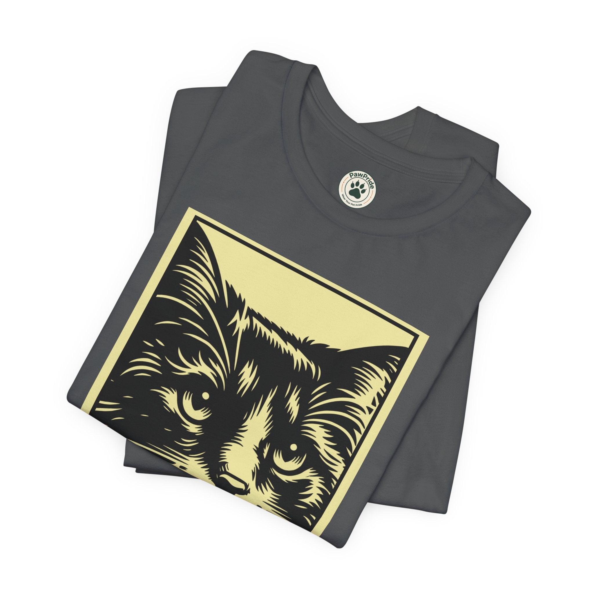 Meow Cat Portrait Tee — Graphic Cat Shirt