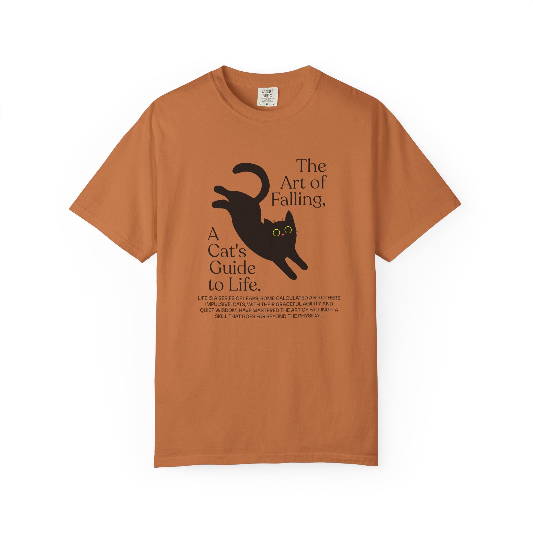 Cat "The Art of Falling" Graphic T-Shirt — A Cat’s Guide to Life