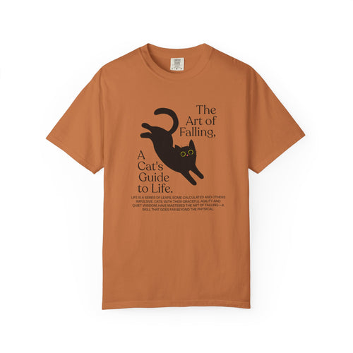 Cat "The Art of Falling" Graphic T-Shirt — A Cat’s Guide to Life