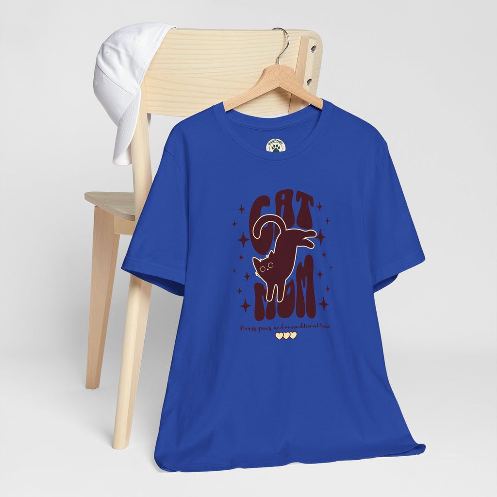 Cat Mom Retro Graphic Tee — "Cat Mom" Vintage Cat Lover T‑Shirt