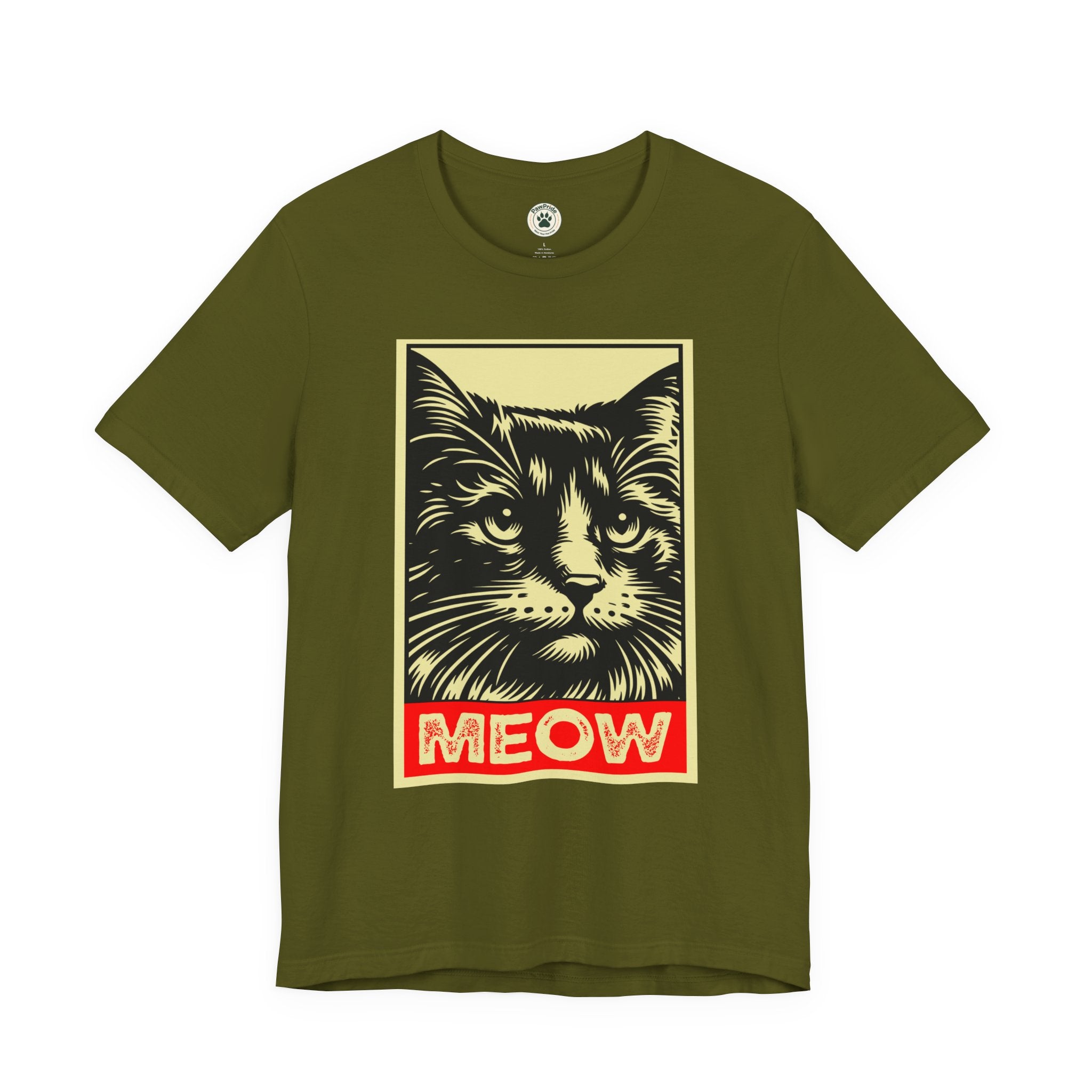 Meow Cat Portrait Tee — Graphic Cat Shirt