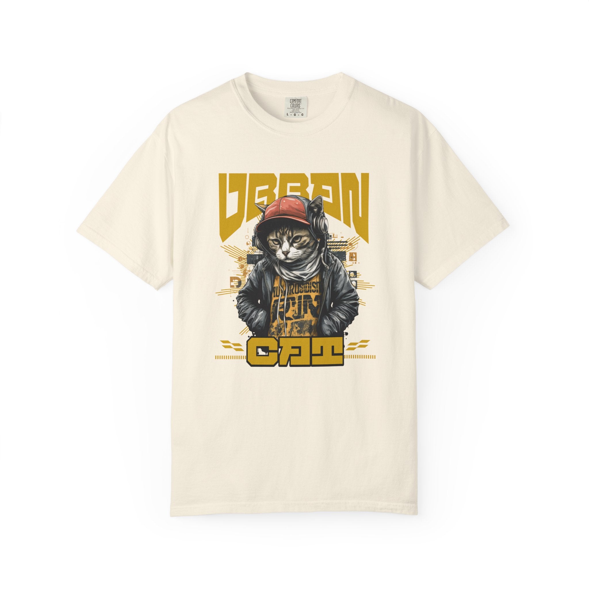 Urban Cat T-Shirt — Retro Streetwear Graphic Tee with Cool Cat Design