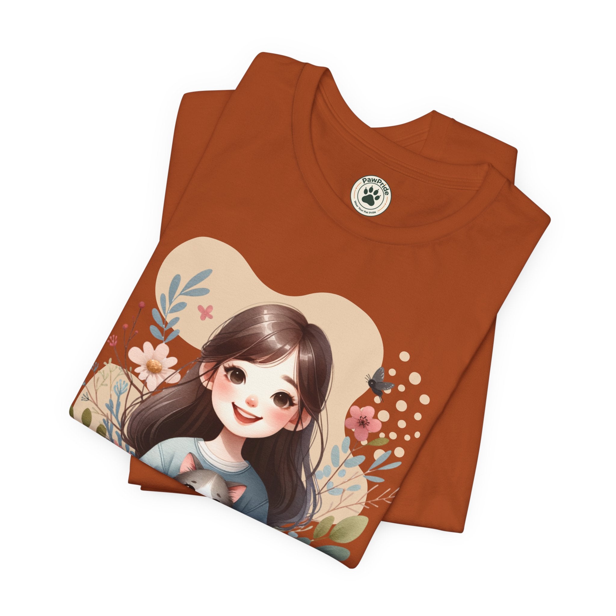 Cat Mom T-Shirt — Cute Floral Illustration Tee for Women Cat Lovers