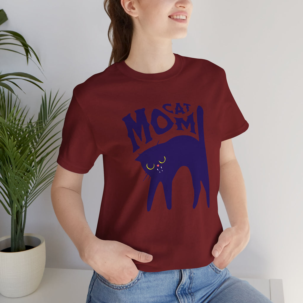 Cat Mom Graphic Tee — Cute Black Cat Illustration