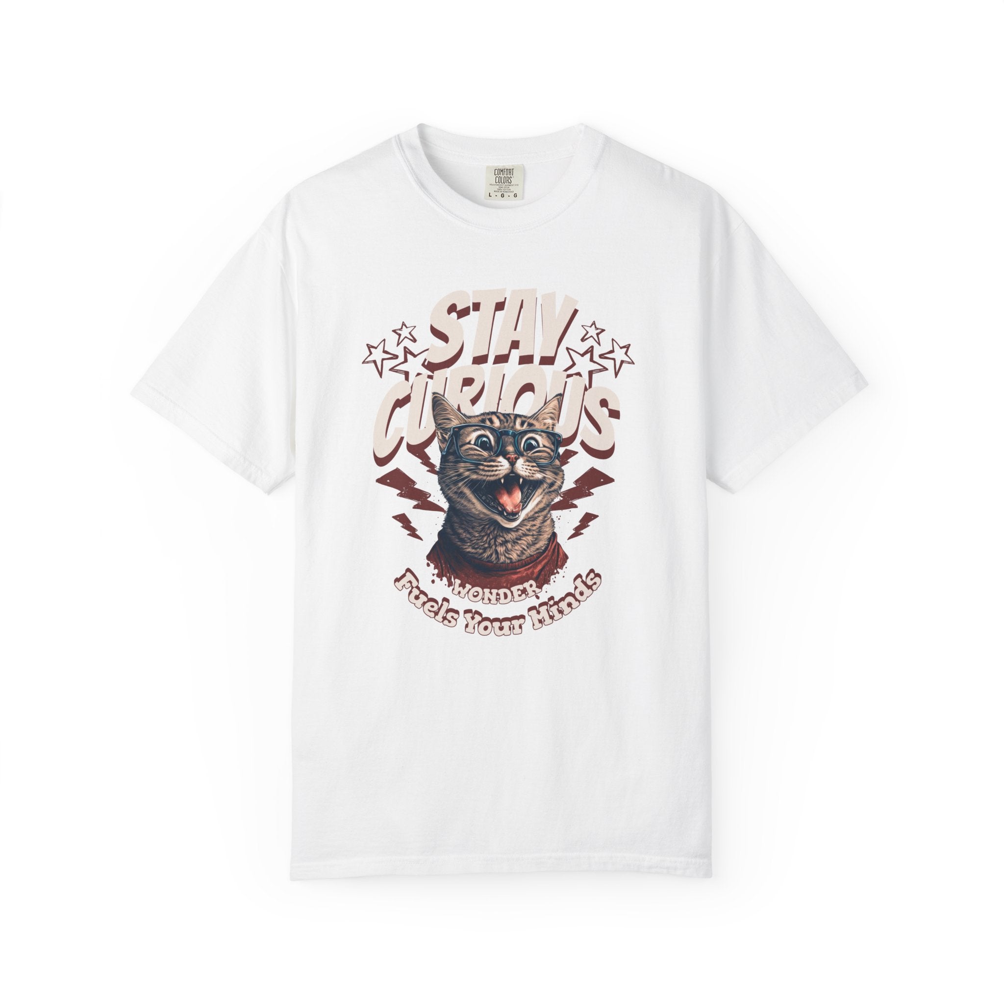 Stay Curious Cat T-Shirt — Vintage Retro Cat Graphic Tee